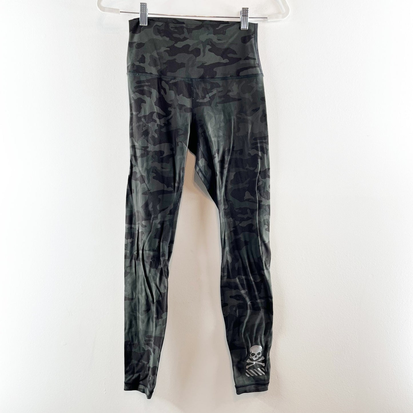 Lululemon Align Pull On High Waisted Running Leggings Pants Green Black Camo 6