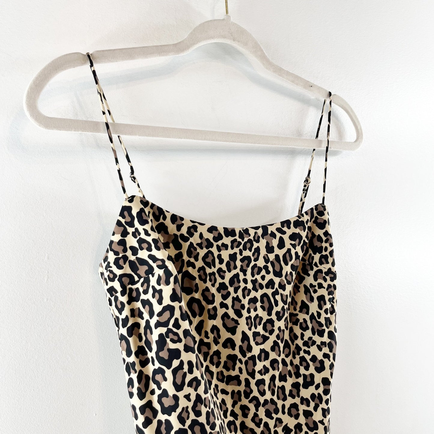 Abercrombie & Fitch The Julia Slip Midi Dress Leopard XS