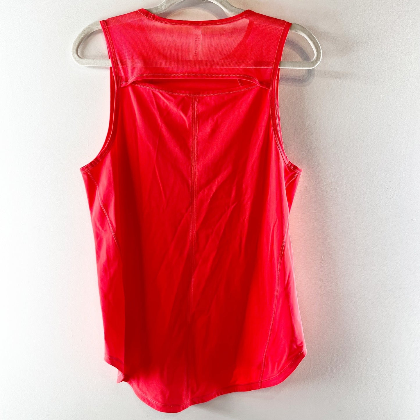 Lululemon Sculpt Tank Top Open Back Cutout Flare Red Orange 10