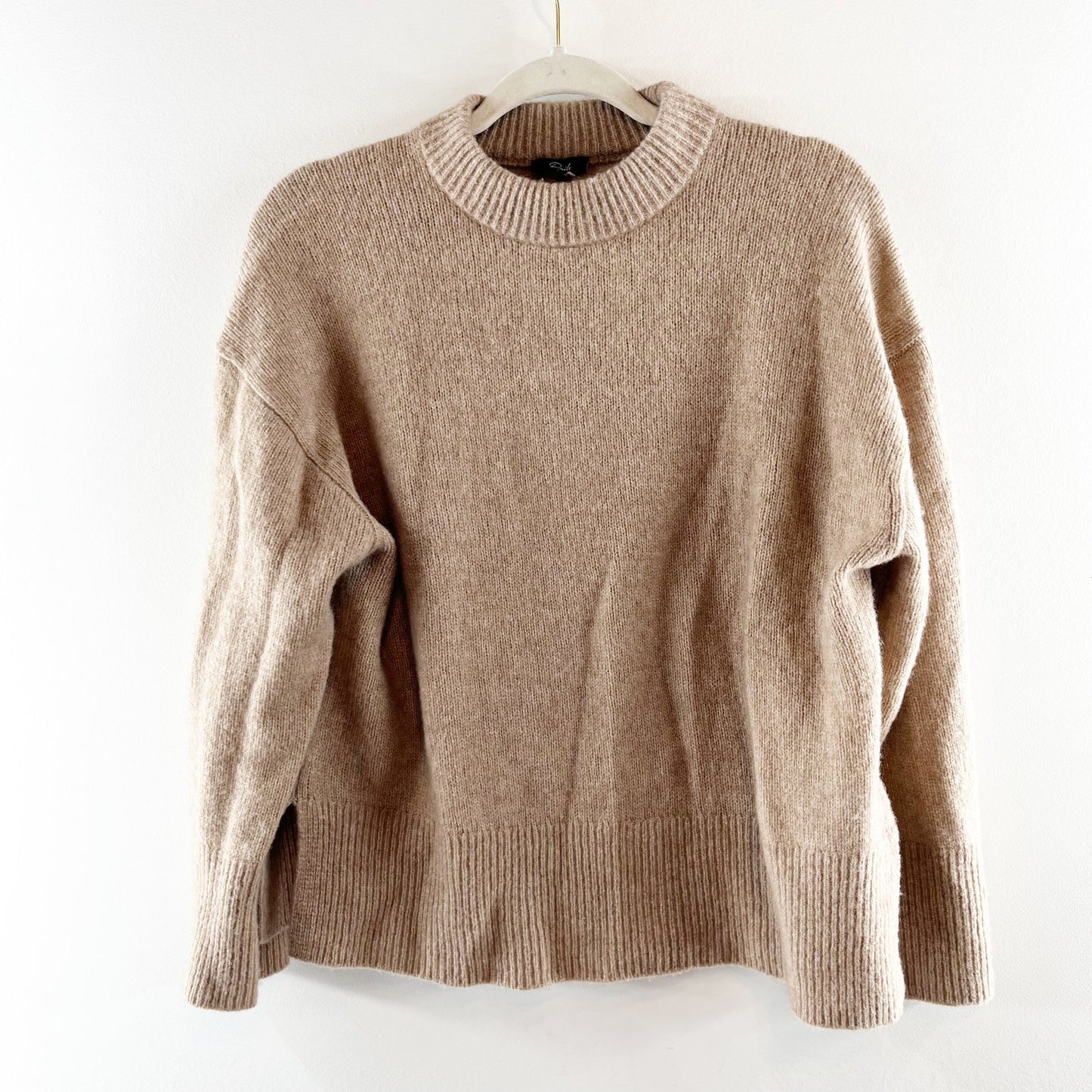 Rails Miranda Cashmere Silk Blend Long Sleeve Pullover Sweater Oatmeal XS