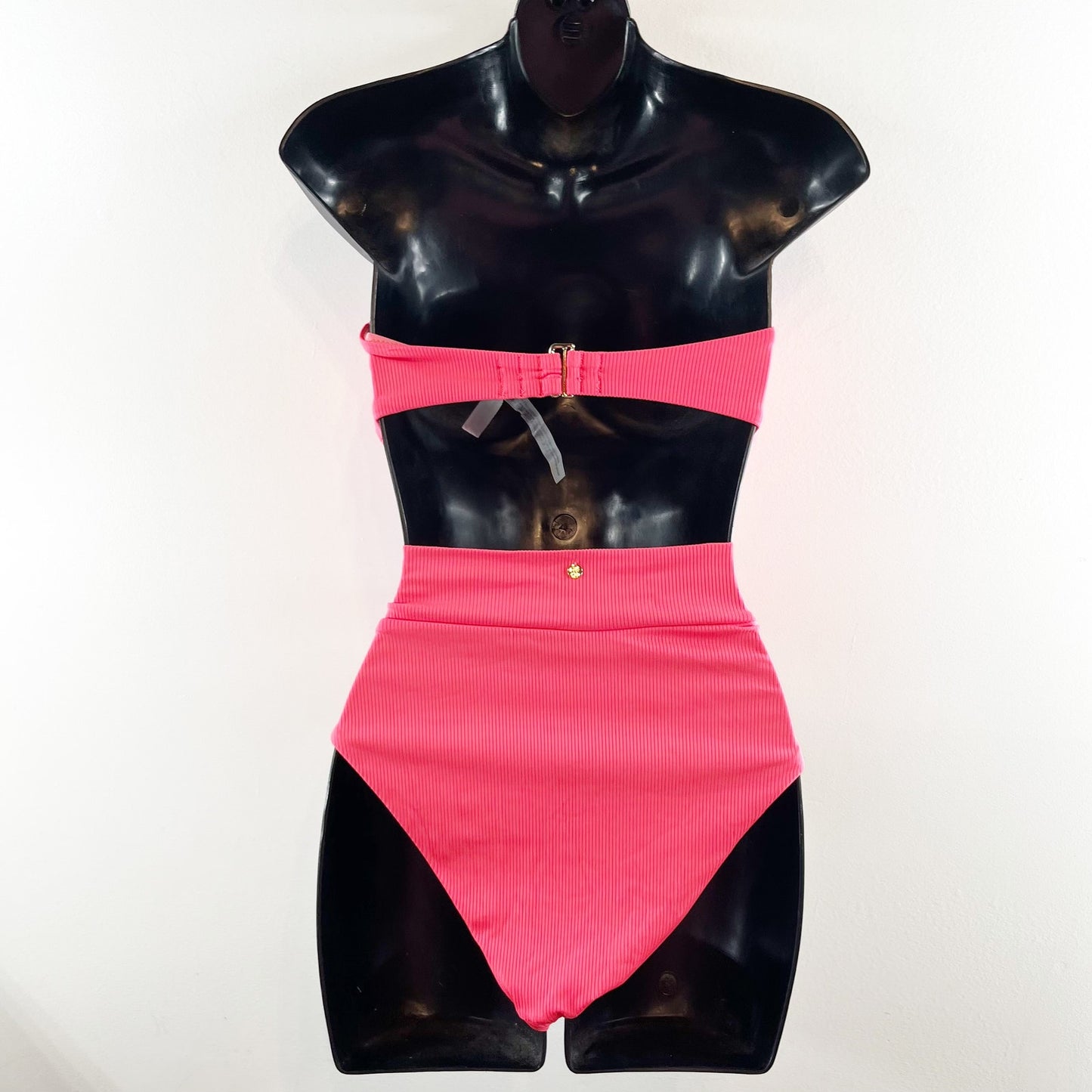 Victoria's Secret Notched U Bandeau Strapless High Rise Bikini Pink Medium