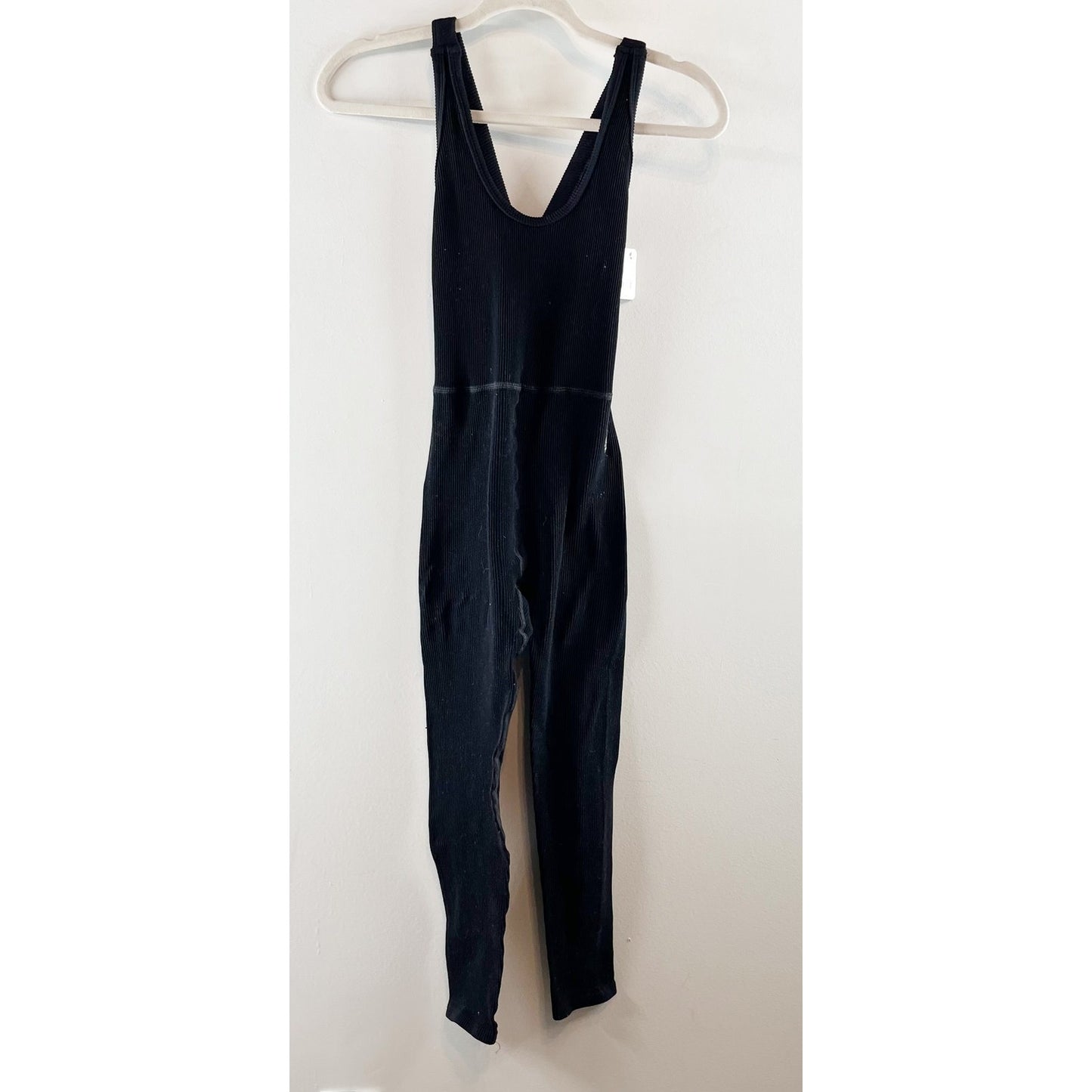 Free People Movement Free Throw Ribbed Onsie Jumpsuit Black Small