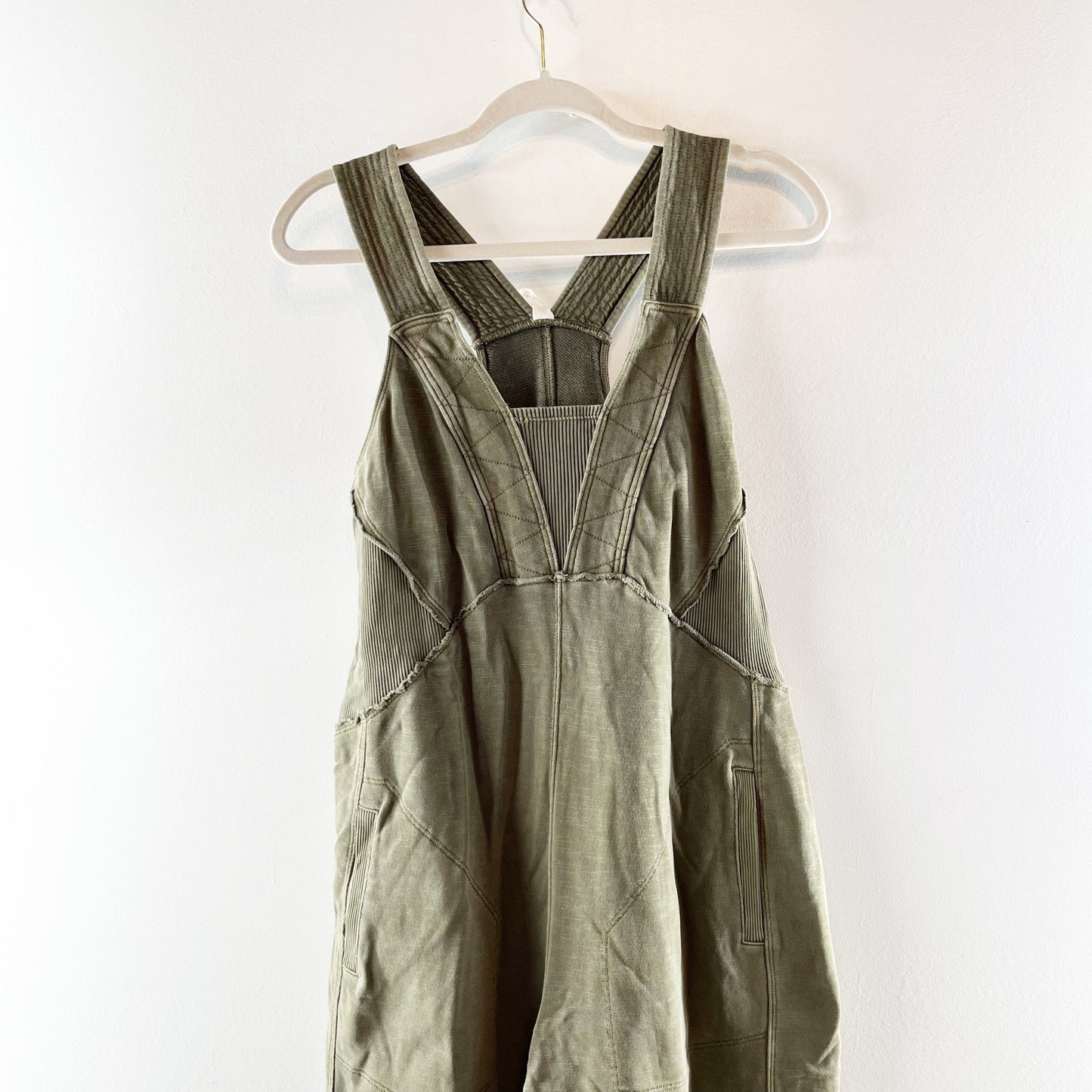 Daily Practice Anthropologie The Palmra One Piece Overall Jumpsuit Moss Green MP