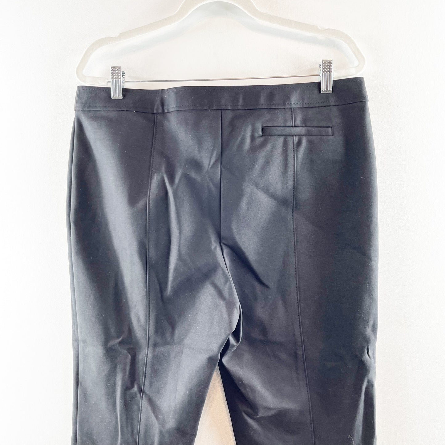 Tory Burch High Rise Straight Leg Ankle Trouser Dress Pants Black 14