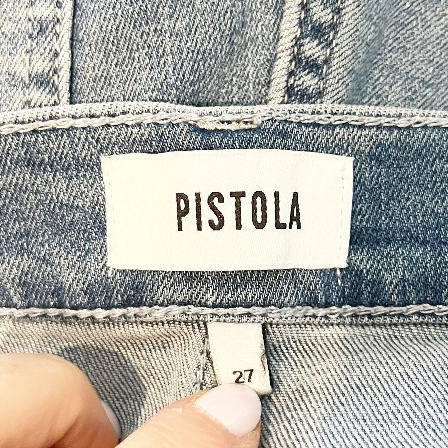 Pistola Kinsley Mid Rise Flare Leg Jeans Blue 27