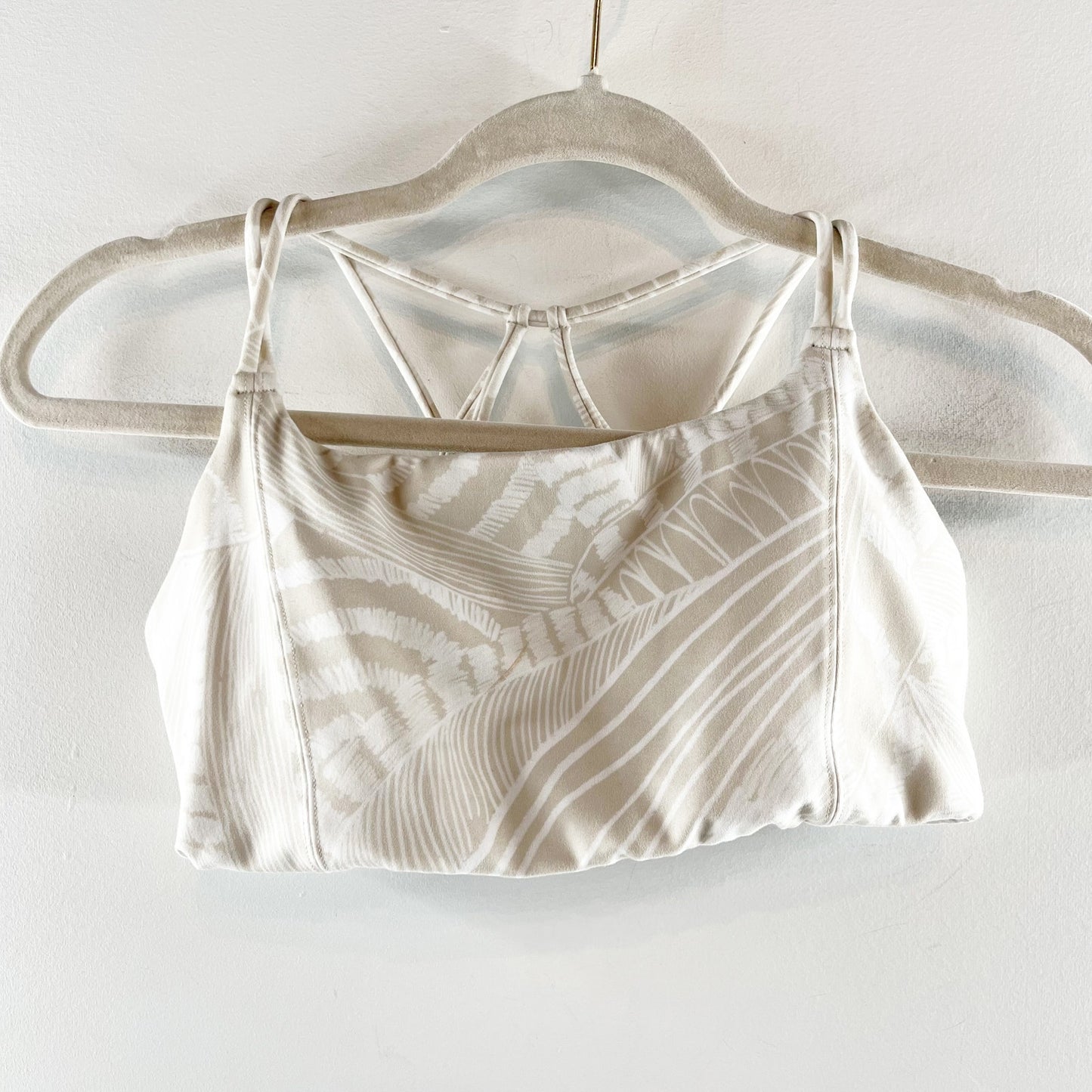 Athleta Salutation Zuma Stash Pocket Tight and Sports Bra Set Powervita Cream S