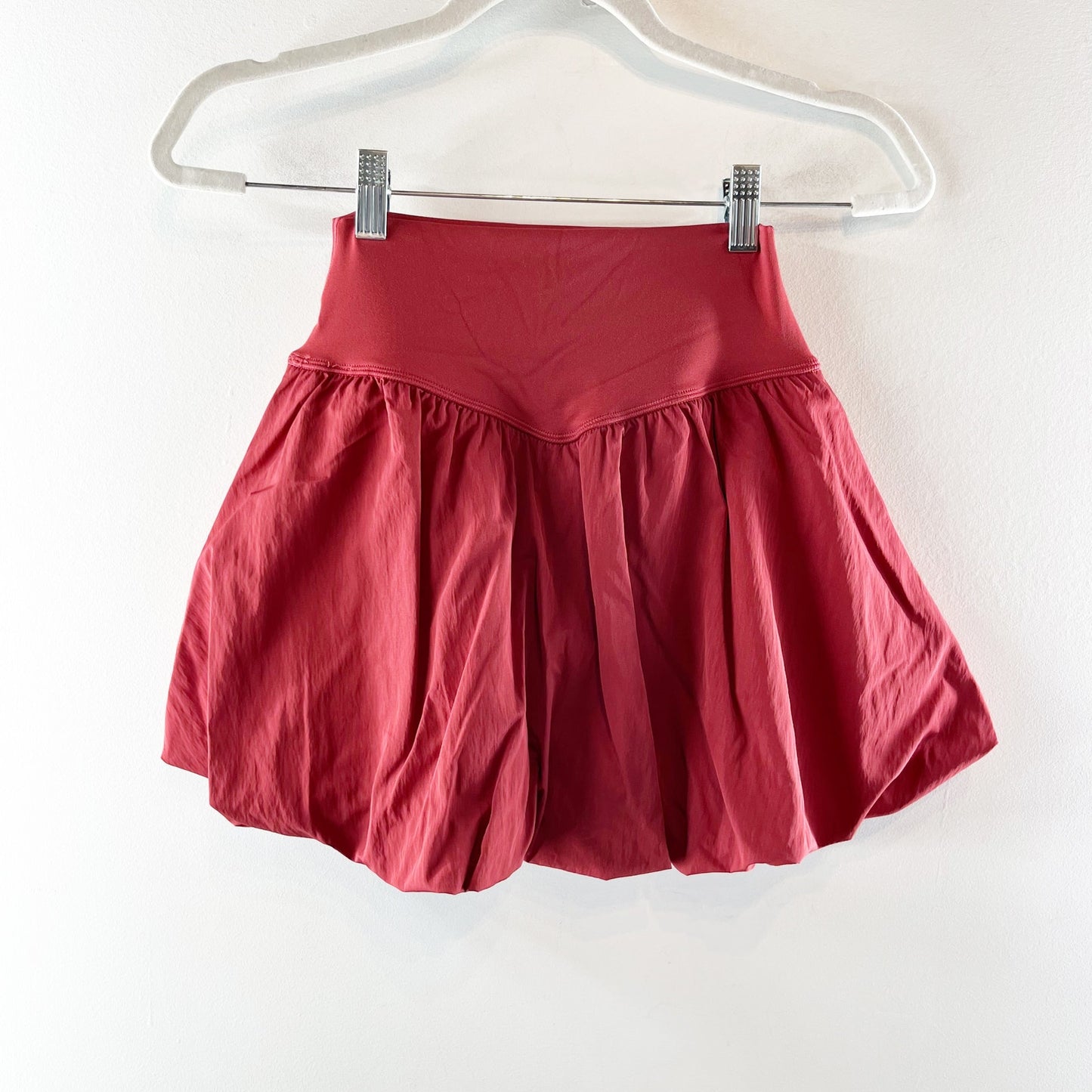 Aerie Offline Real Me Bubble Mini Skort Skirt Summer Burgundy Red Small