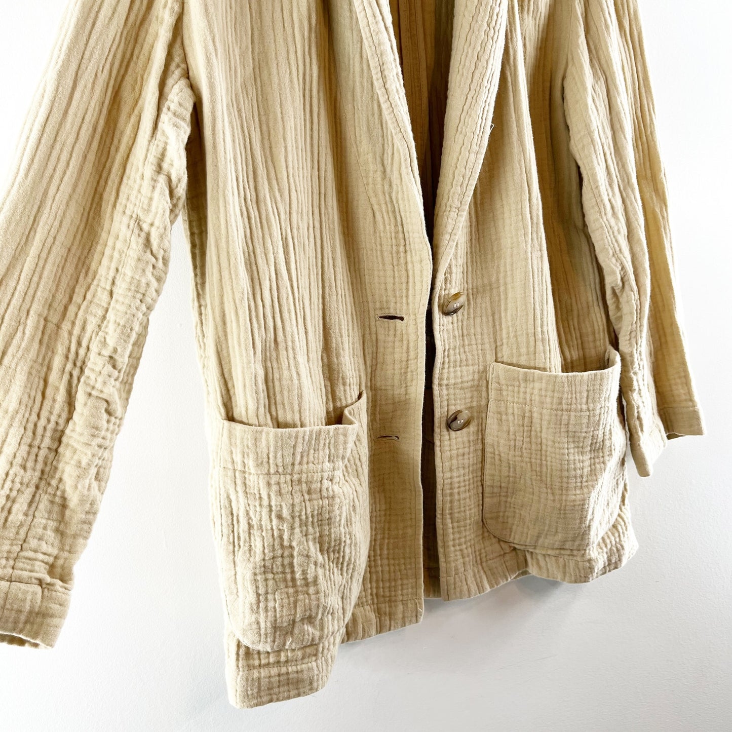 Madewell Lightspun Dorset Cotton Gauze Blazer Jacket Dune Tan XXS