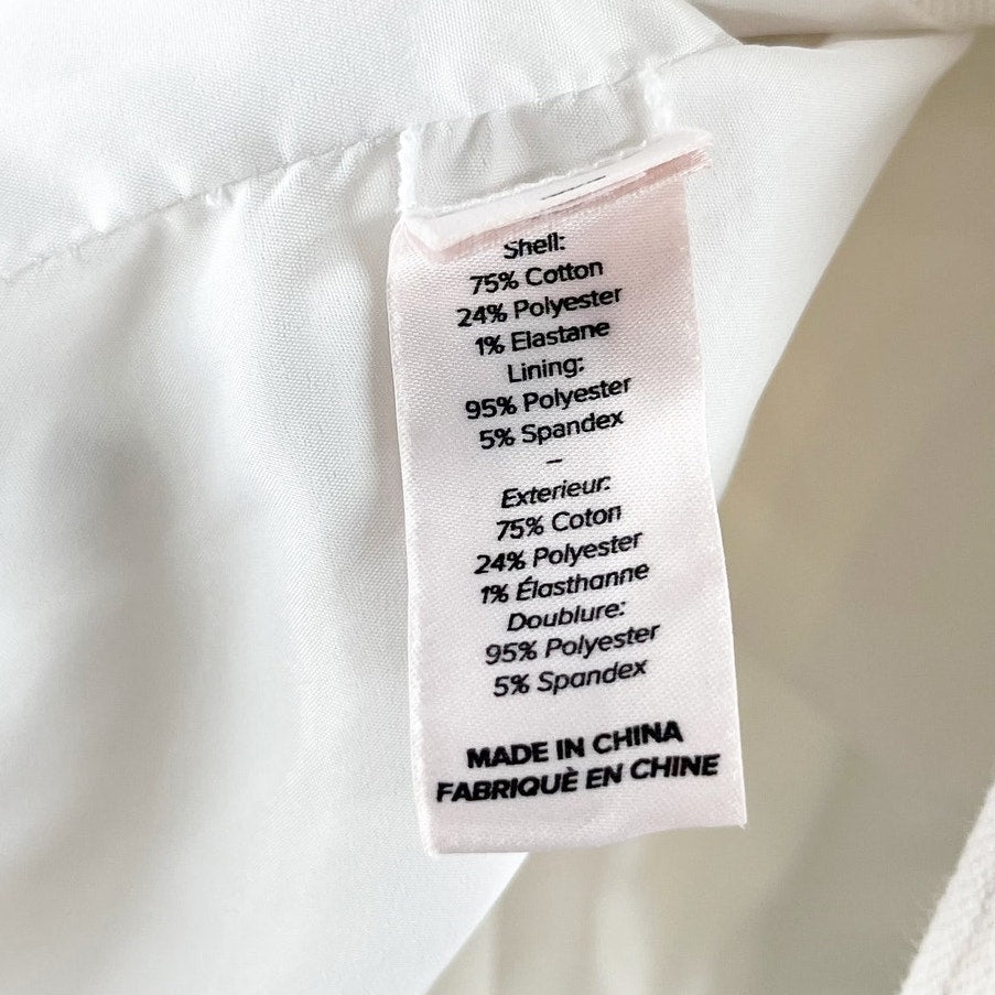 Cinq a Sept Khloe Jean Single Button Blazer Jacket White 10