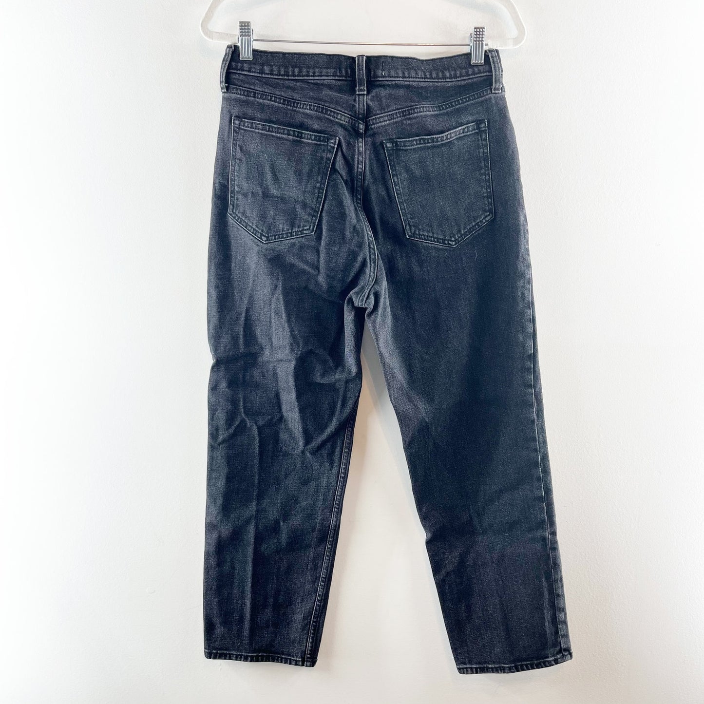 Abercrombie & Fitch Ankle Straight Ultra High Rise Jeans Black 12