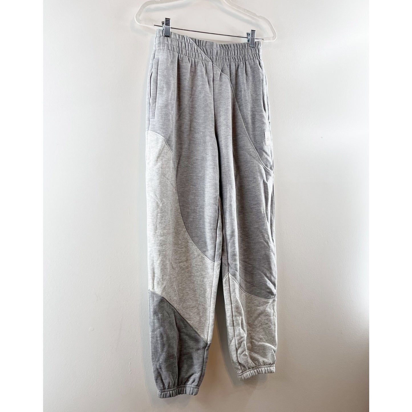 Alo Yoga Make Waves High Rise Jogger Sweatpants Gray Heather XXS