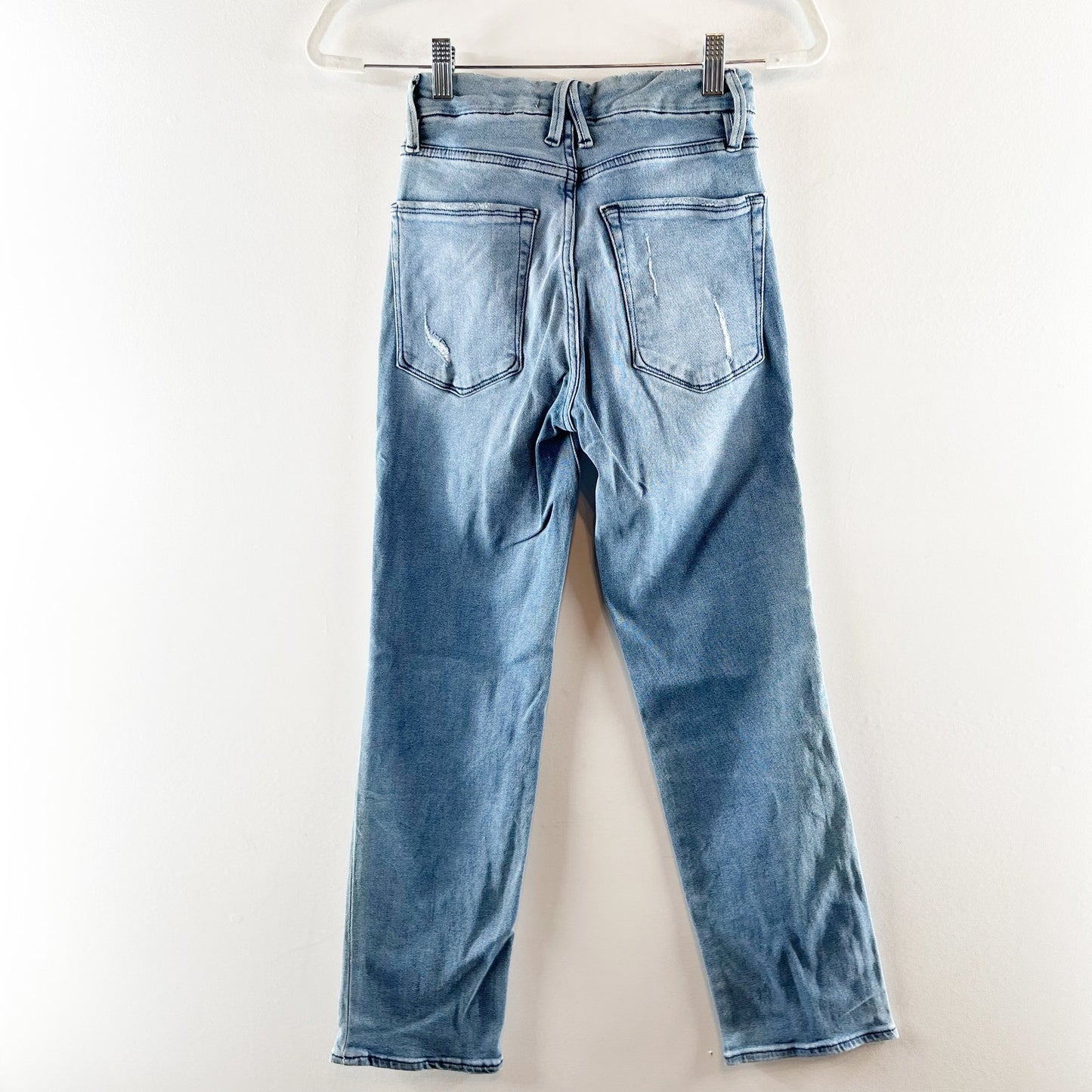 Good American Good Legs High Rise Stretch Denim Straight Jeans 26 / 2