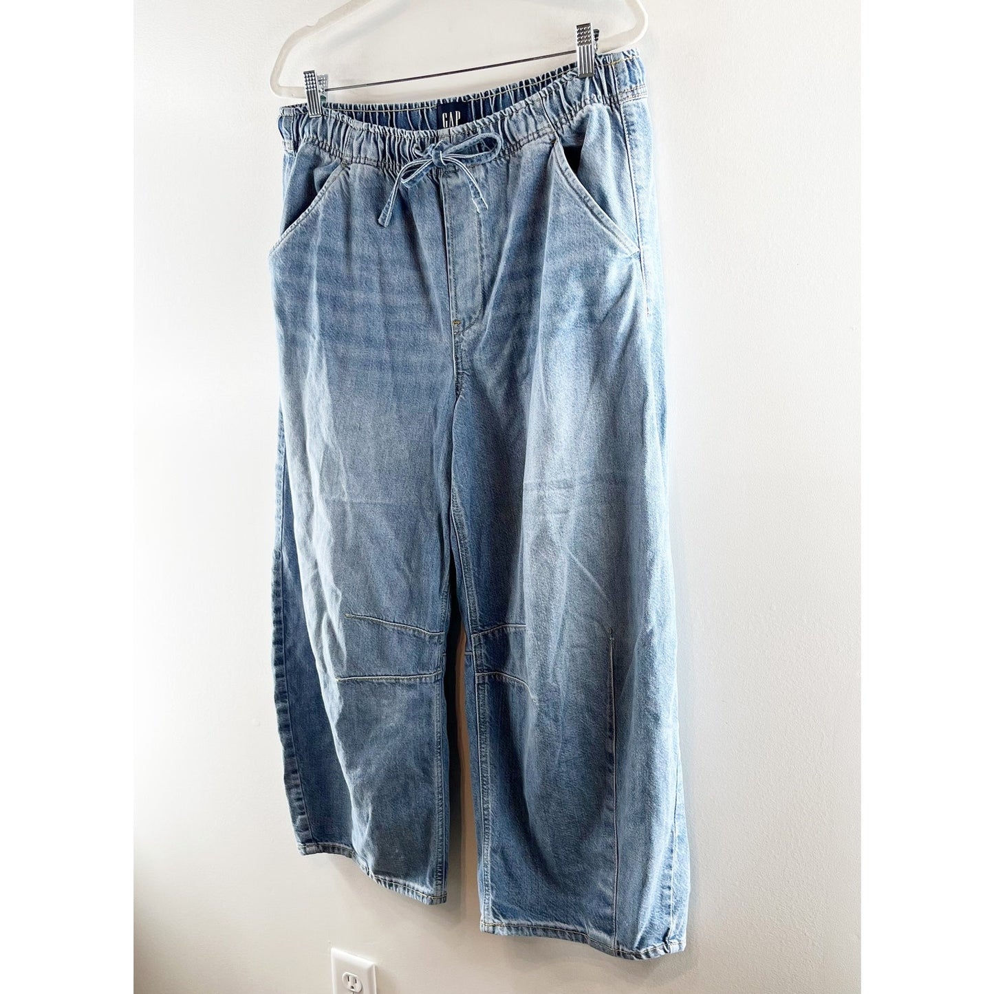 GAP Mid Rise Ultrasoft Easy Horseshoe Jeans Blue Large