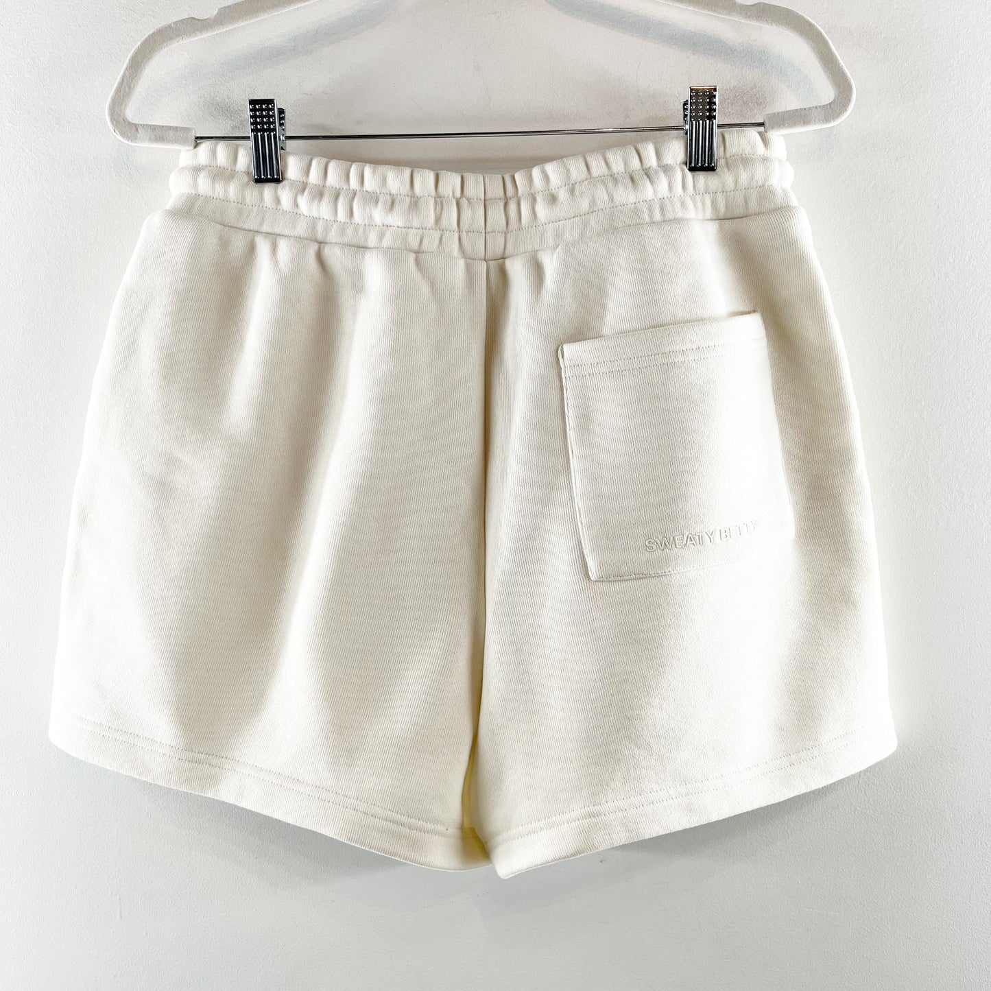Sweaty Betty The Elevated Sweat Shorts in Lily White 8