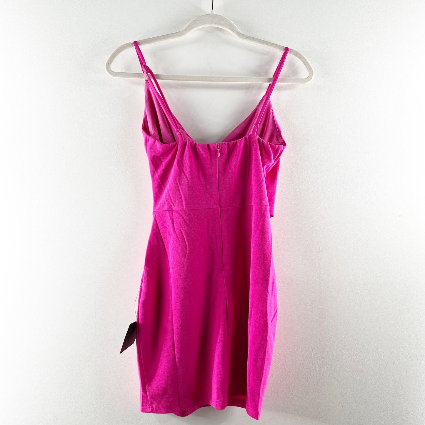 Lulus Feeling Flattered Wrap Front Bodycon Mini Dress Pink Small