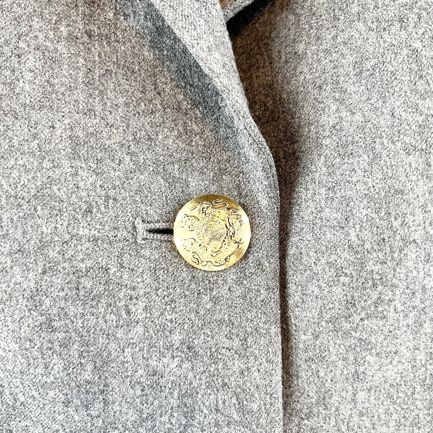 J. Crew Wool Schoolboy Double Button Blazer Jacket Gold Buttons Gray 8
