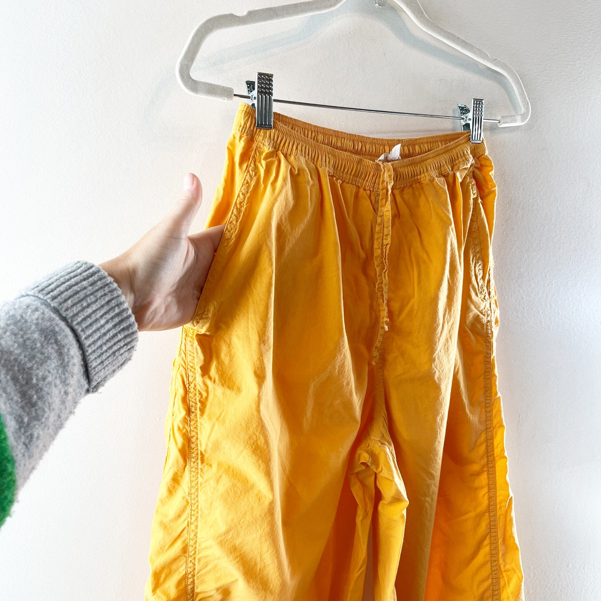 Aerie High Rise Baggy Lightweight Cargo Pants Orange Small