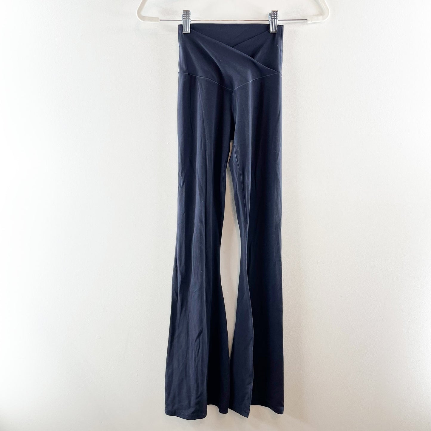Aerie Offline High Rise Crossover Flare Leg Leggings Yoga Pants Navy Blue Small