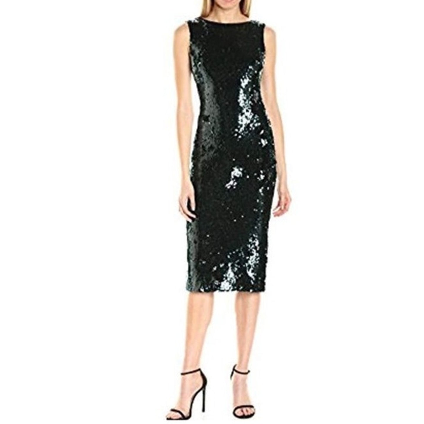 Dress The Population Audrey Sleeveless Sequin Midi Dress Green Medium