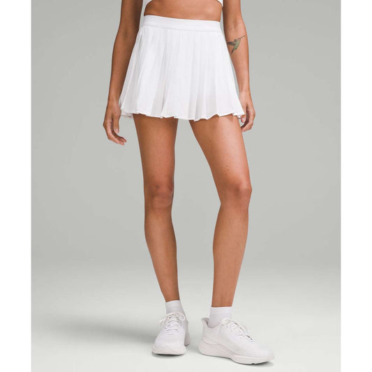 Lululemon High-Rise Pleated Tennis Mini Skirt Skort White 4