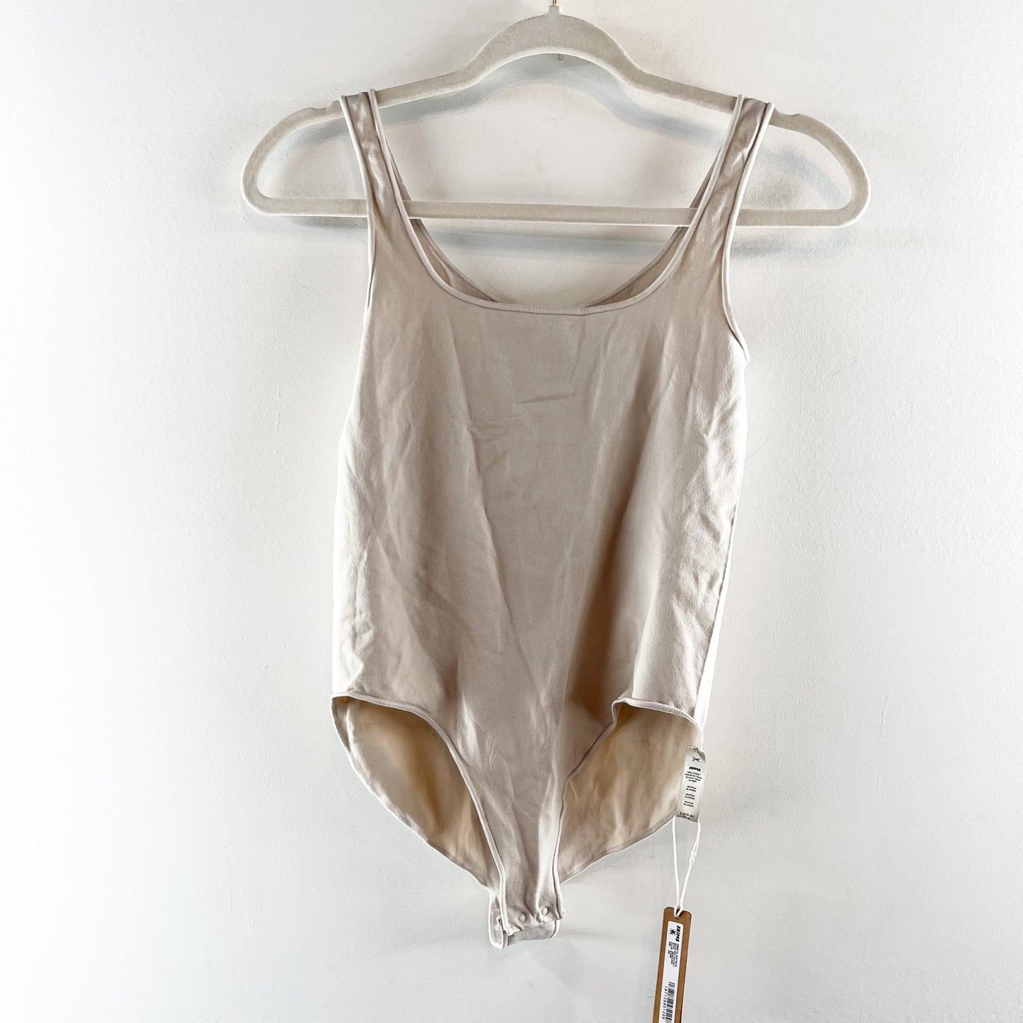 Skims Essential Scoop Neck Tank One Piece Bodysuit Stone Gray Small / Medium