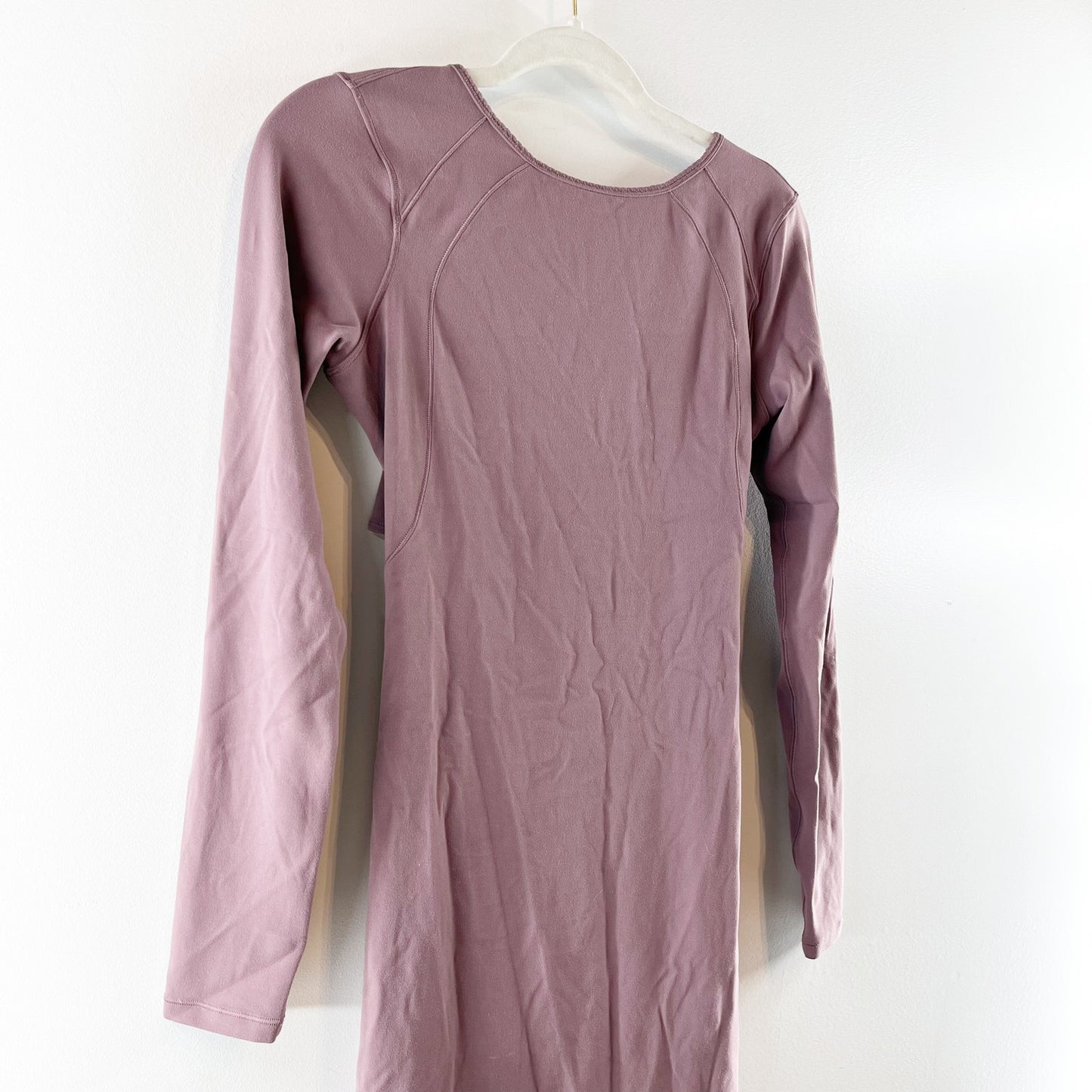 Lululemon Contour Mini Long Sleeve Dress Nulu Antique Bark Purple 6