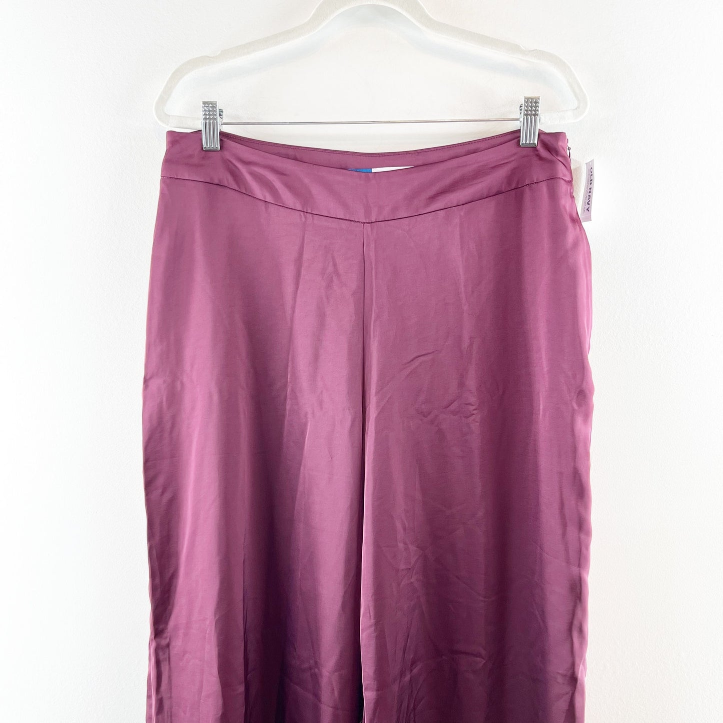 Old Navy High-Waisted Satin Super Wide-Leg Pants Cherry Bark 14 Petite