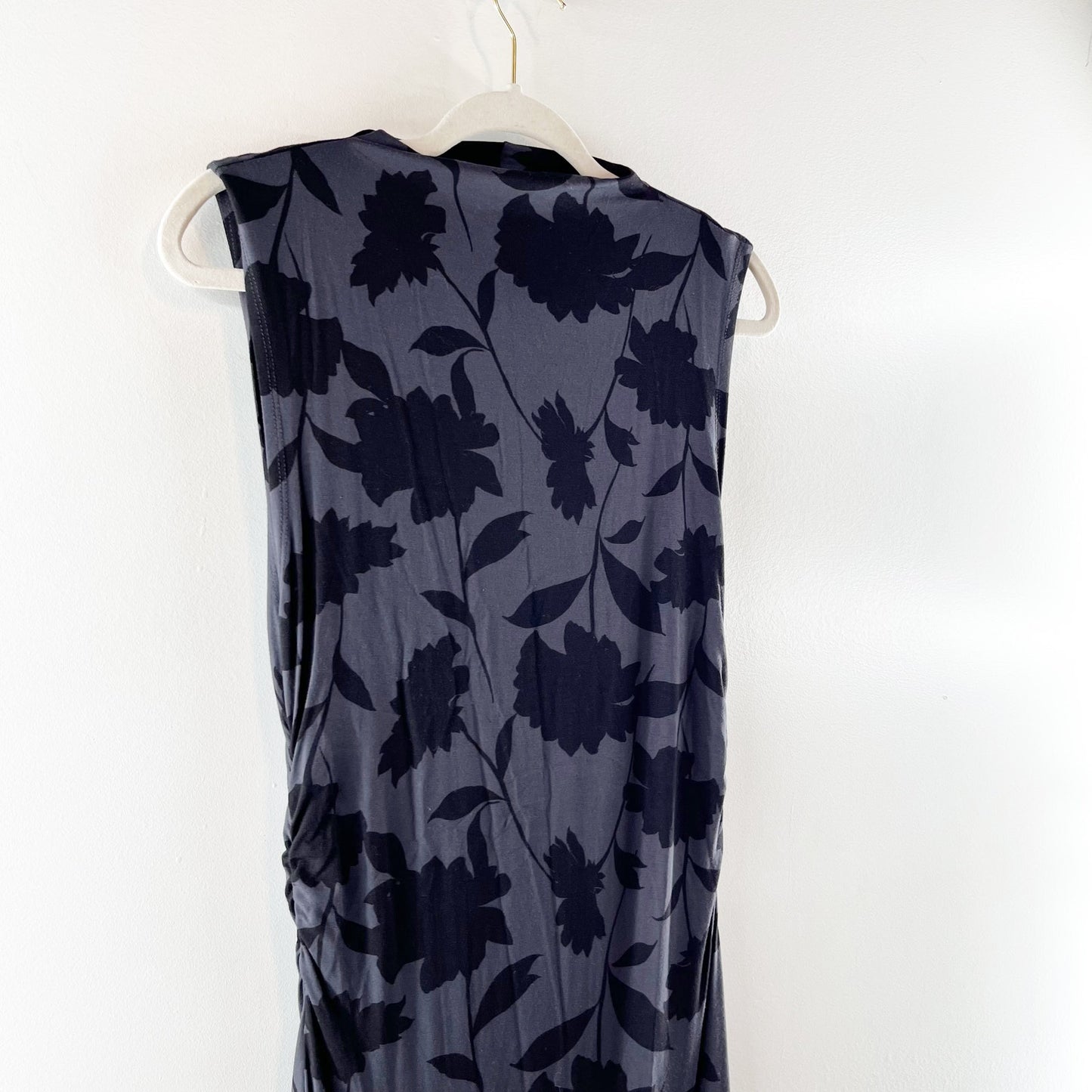 Z Supply Tatum Shadow Floral Print Sleeveless Bodycon Midi Dress Black Small