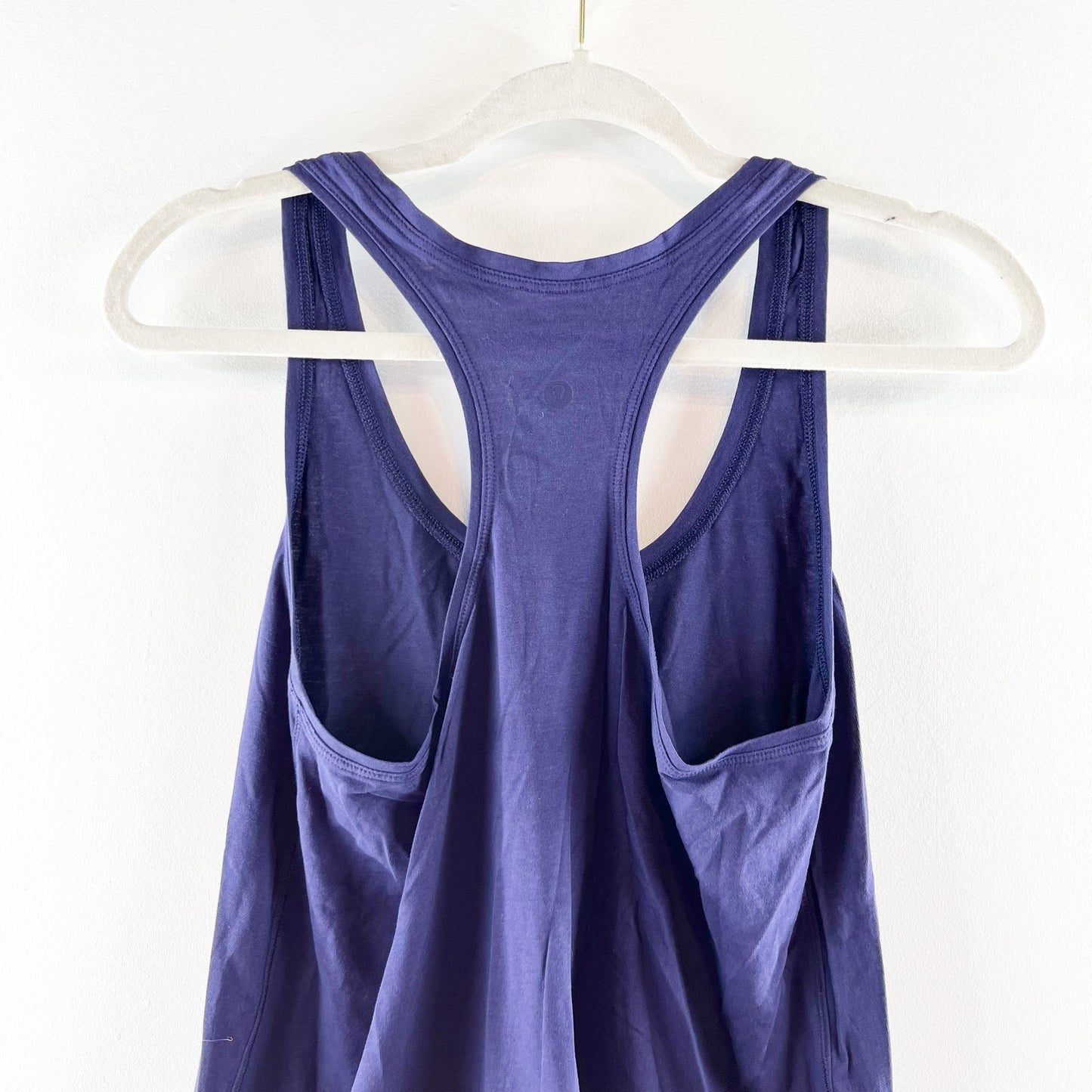 Lululemon Love Cotton Curved Hem Racerback Tank Top Blue Medium