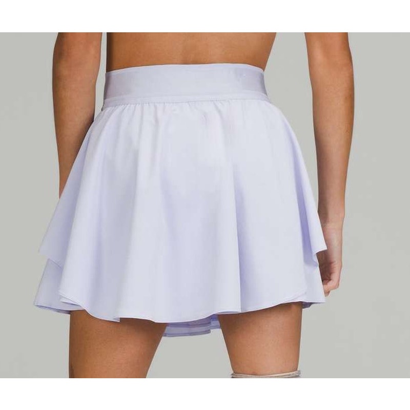 Lululemon Court Rival High-Rise Mini Skirt Skort Long Pastel Blue 12