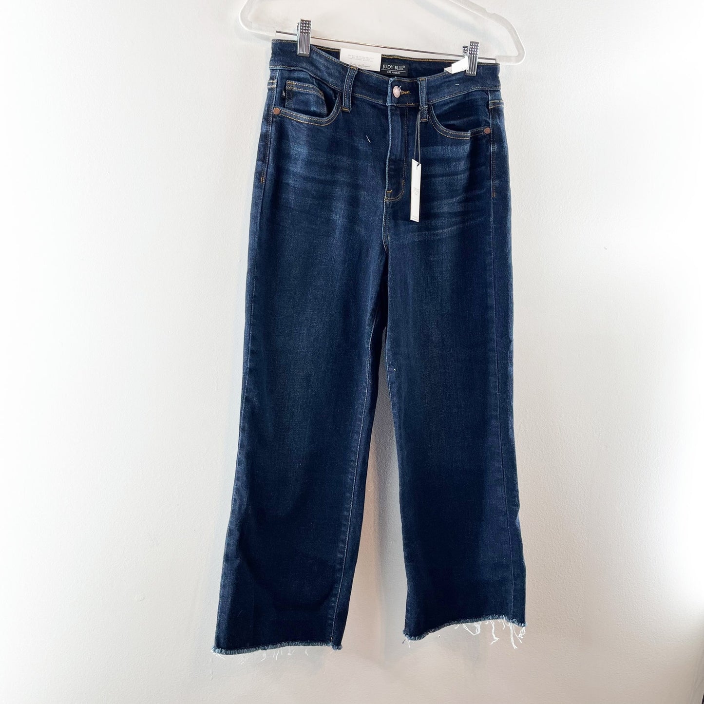 Judy Blue High Waist Wherever Whenever Wide Leg Cropped Jeans Blue 27 / 4
