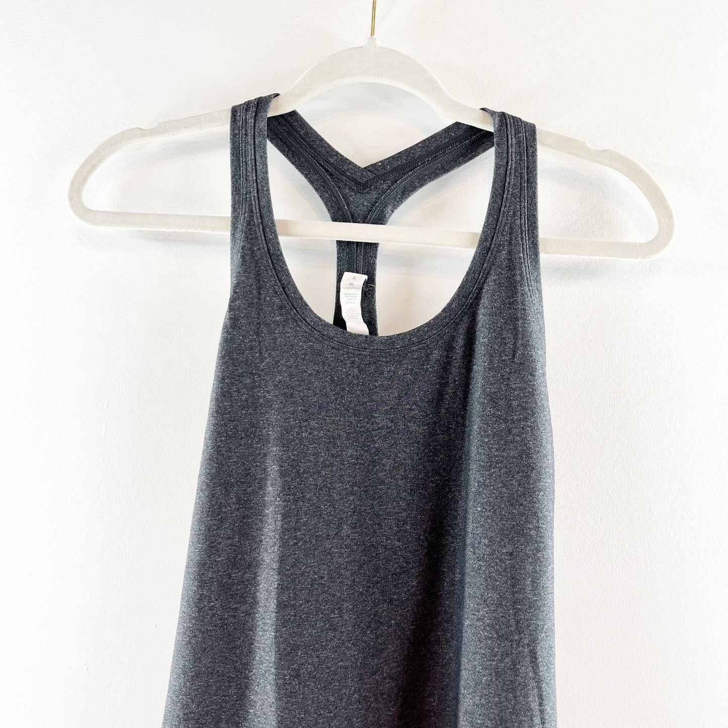 Lululemon Cool Racerback Sleeveless Scoopneck Tank Top Gray 8