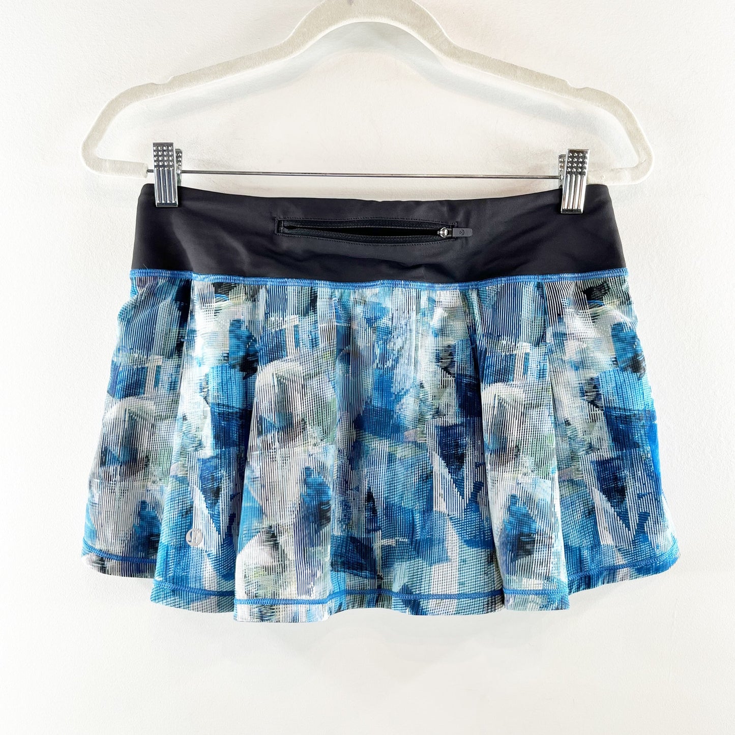 Lululemon Play Off The Pleats Skirt 13" Sun Dazed Multi Blue / Super Dark 6