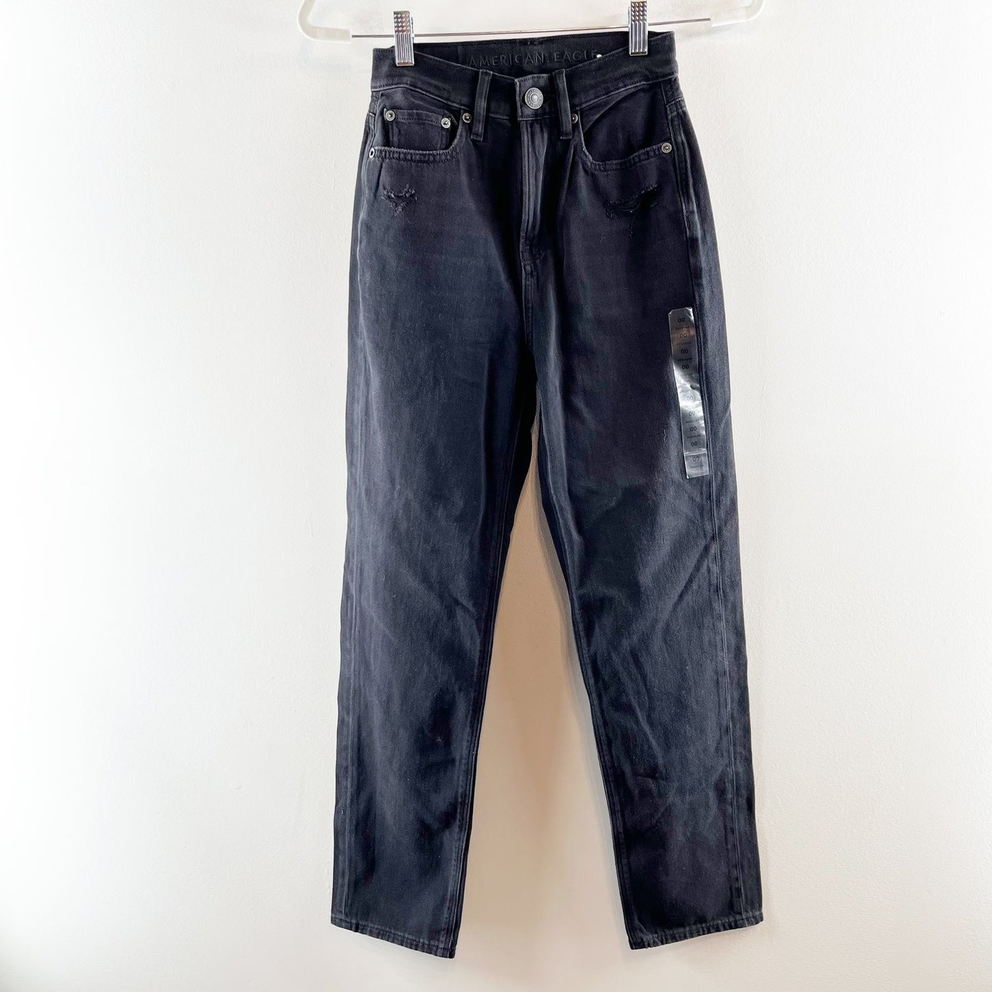 American Eagle Highest Rise 90's Boyfriend Straight Leg Jeans Black 00