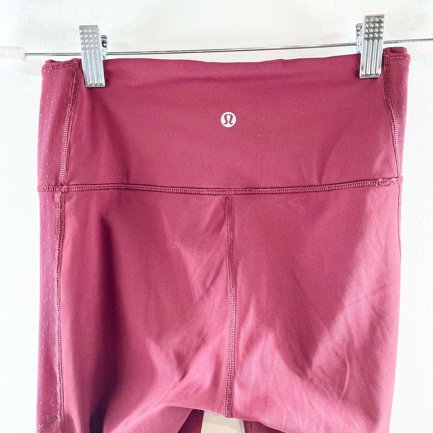 Lululemon Wunder Under Body Con Crop Leggings Deep Rouge Burgundy Red 6