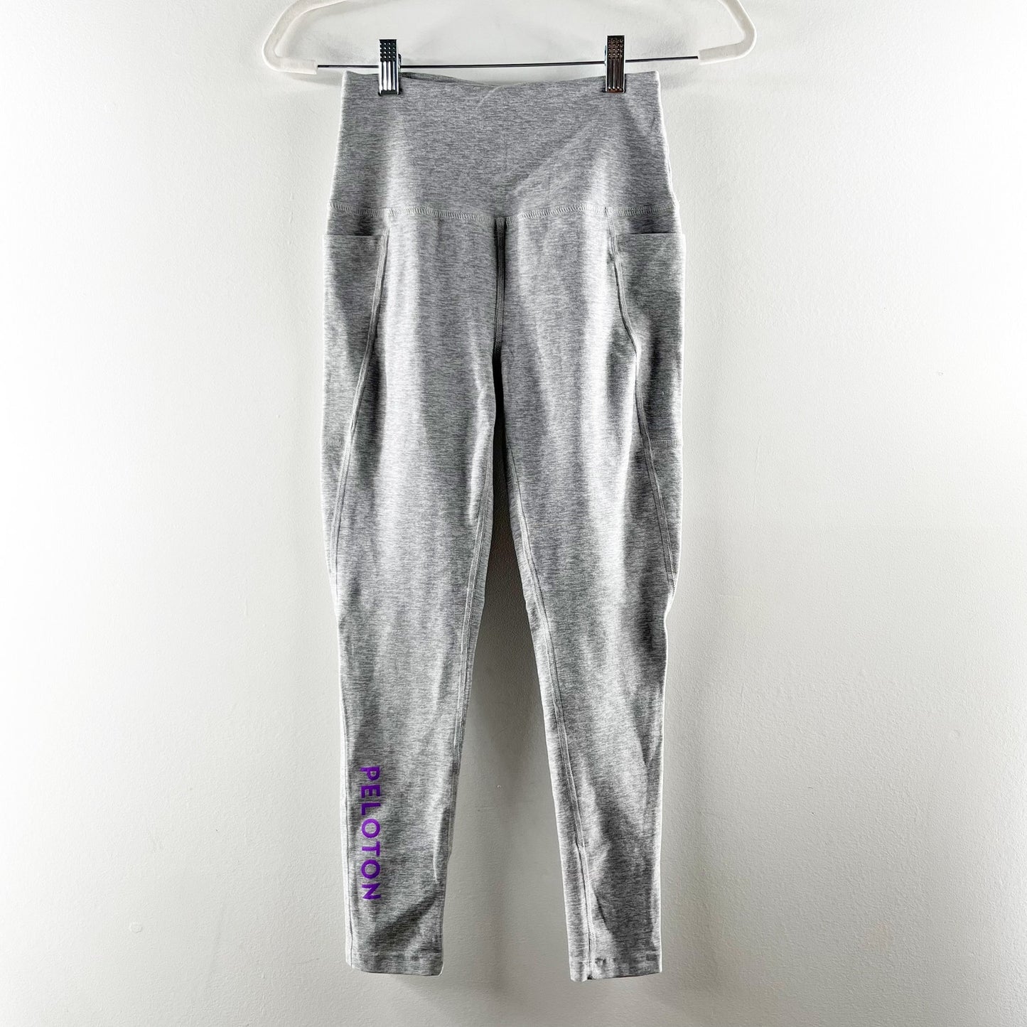Beyond Yoga X Peloton High Rise Spacedye Side Pocket Leggings Gray Medium
