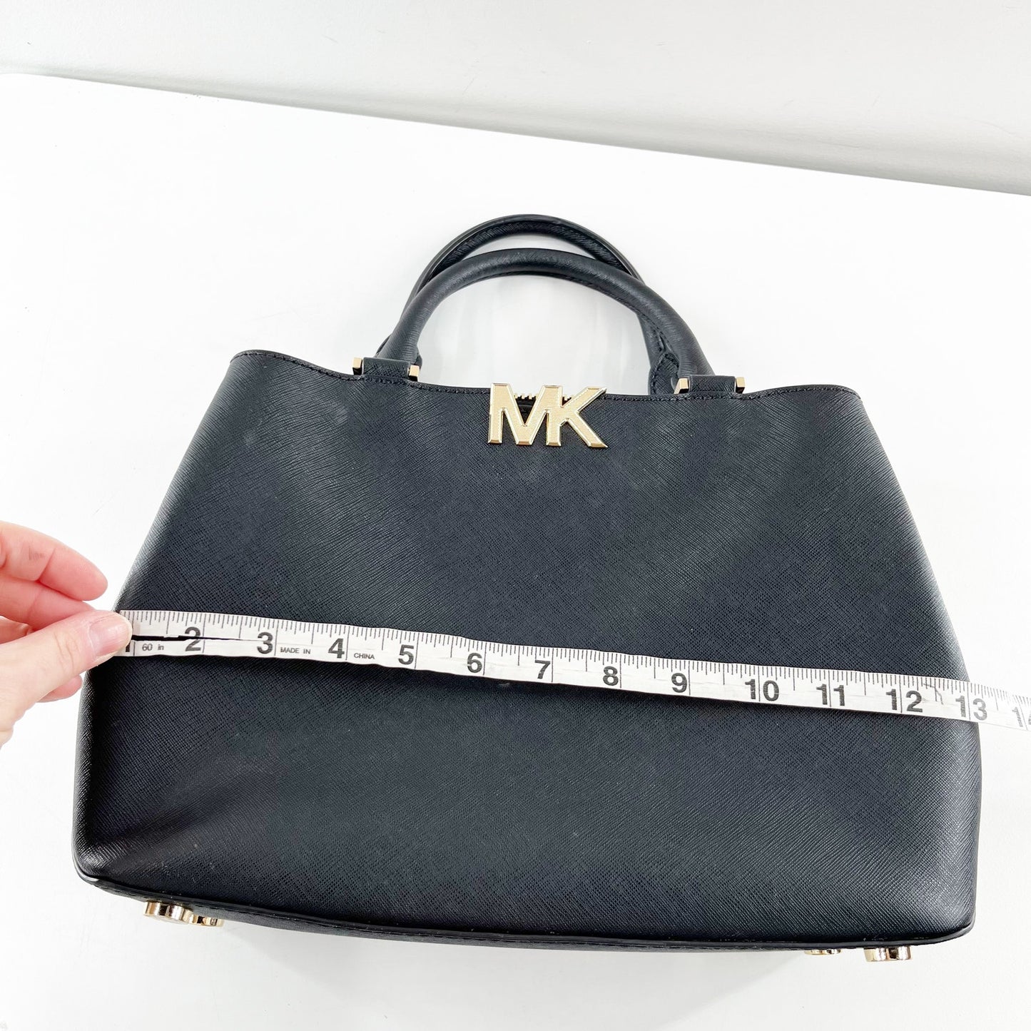 Michael Kors Florence Leather Satchel Purse Black