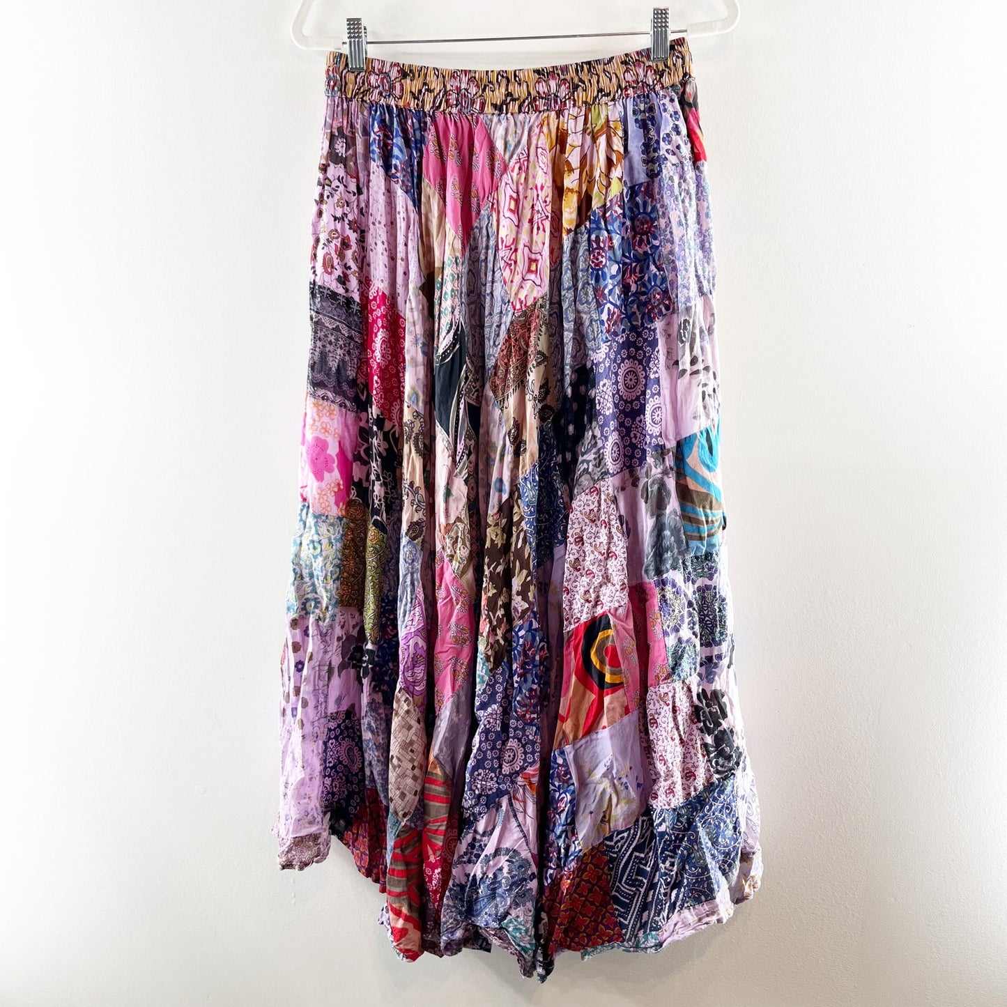 Gypsy Rose Made From The Earth Wear In Peace Bohemian Maxi Skirt Pink Medium
