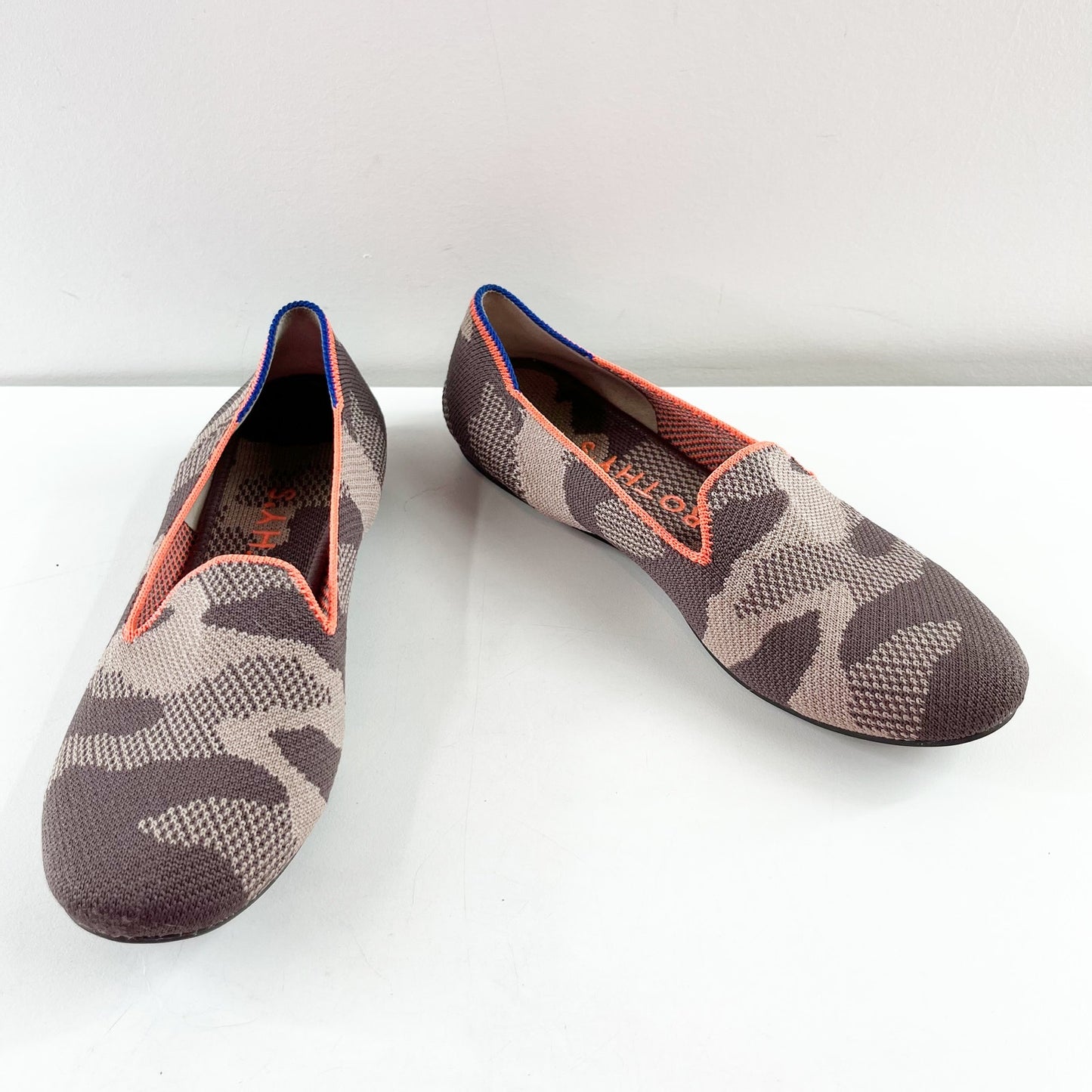 Rothy's Mink Camo Slip On Round Toe Loafers Flat Taupe Brown 6.5