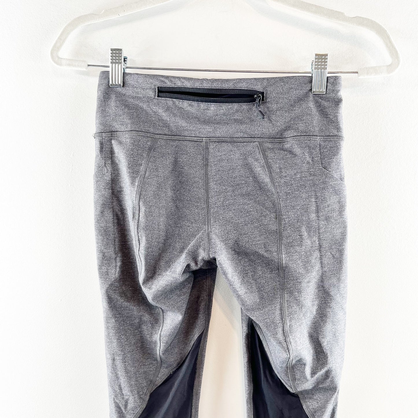 Lululemon Pace Rival Crop 19" Leggings Heathered Black Slate Gray 4