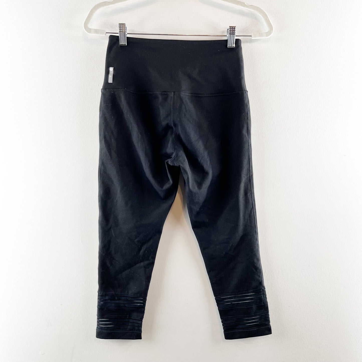 Zella High Rise Mesh Cropped Black Leggings Small