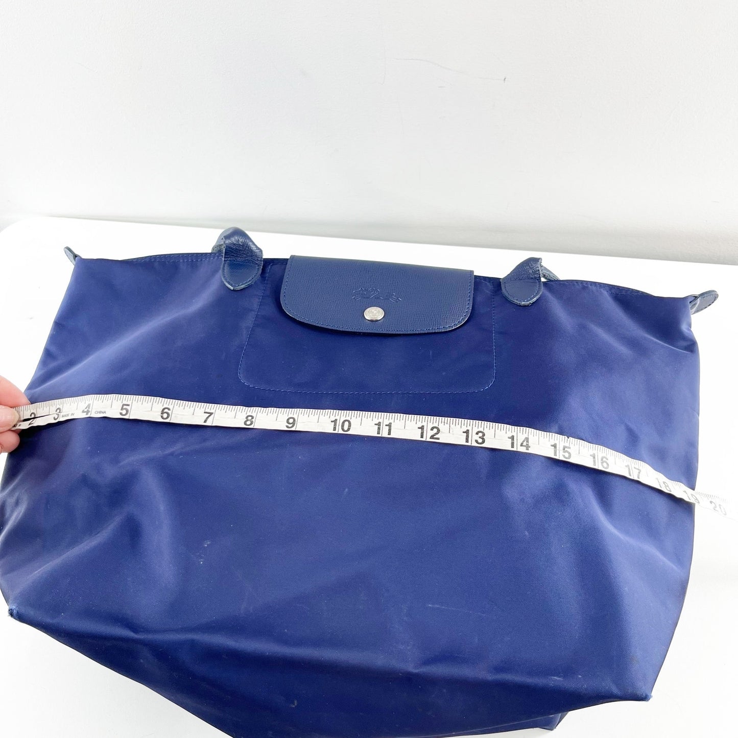 Longchamp Le Pilage Nylon Tote Bag Purse Blue