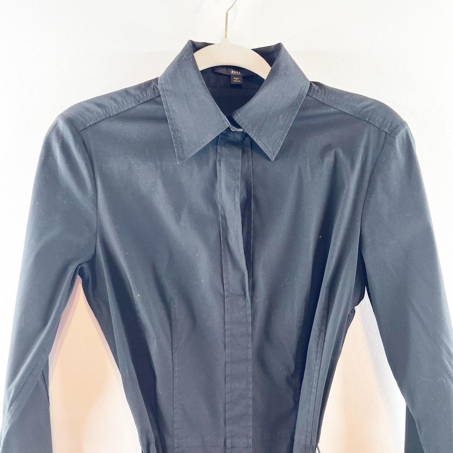 Hugo Boss Dashina 2 Button Up Shirtdress Black 6