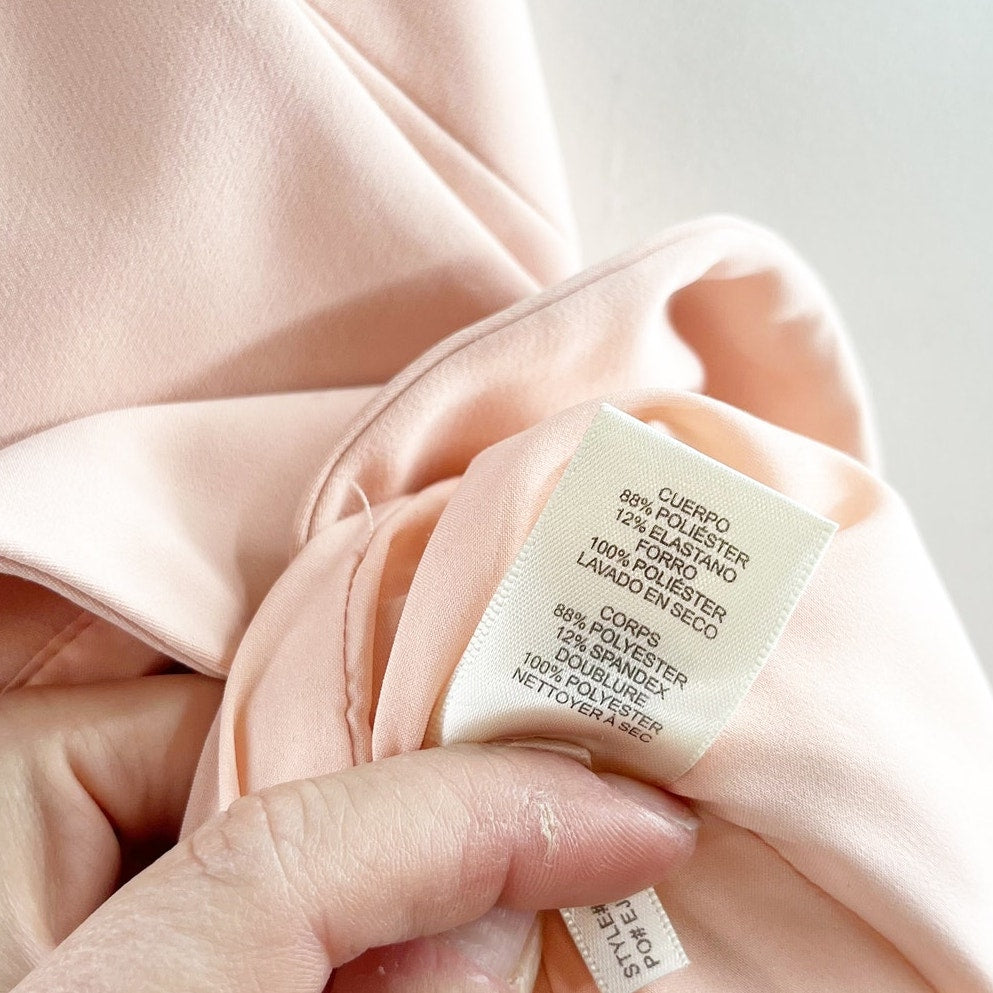 Eliza J Sleeveless Ruffle Front Maxi Gown Dress Blush Pink 4 Petite