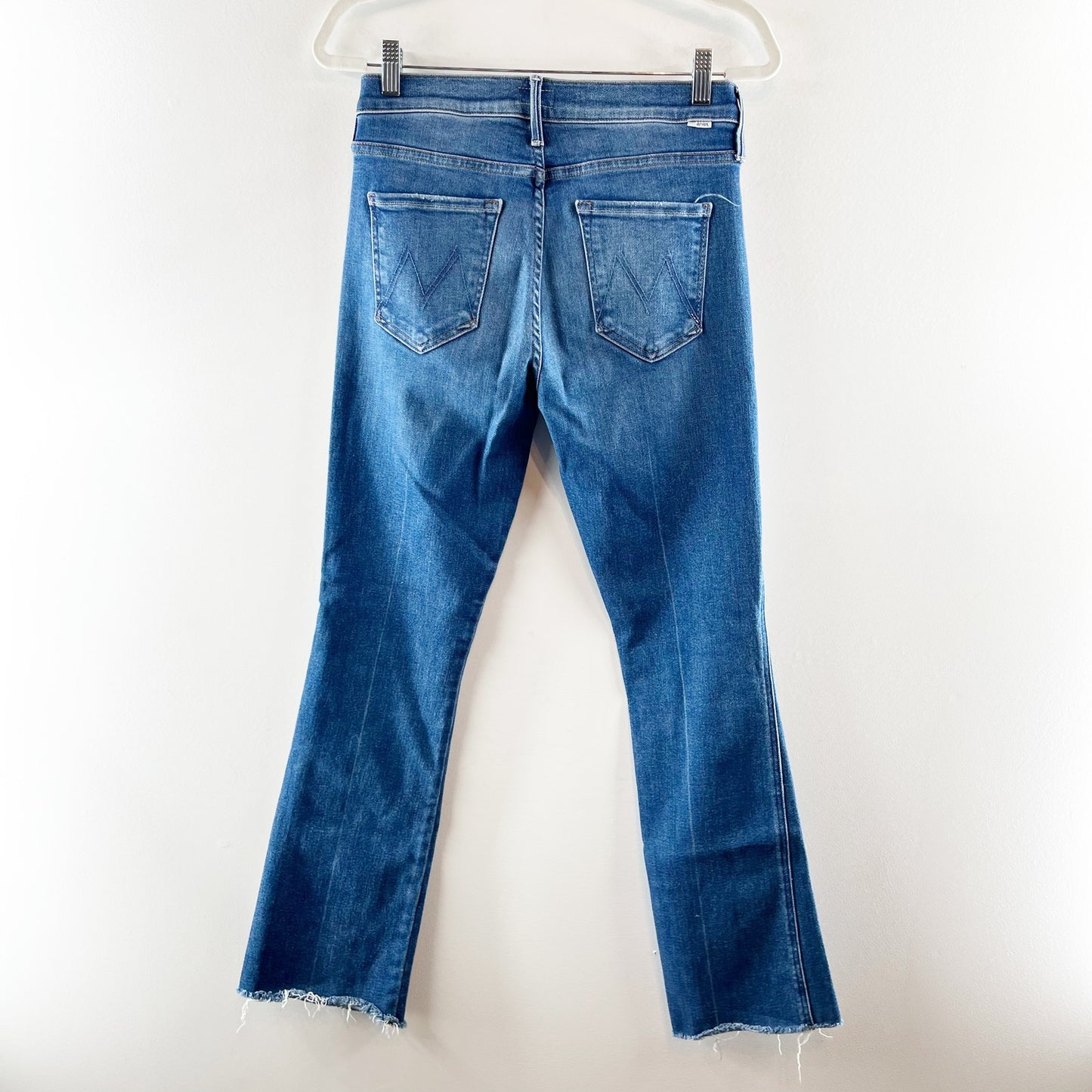 Mother Mid Rise The Double Insider Heel Jeans in Opposites Attract Blue 28