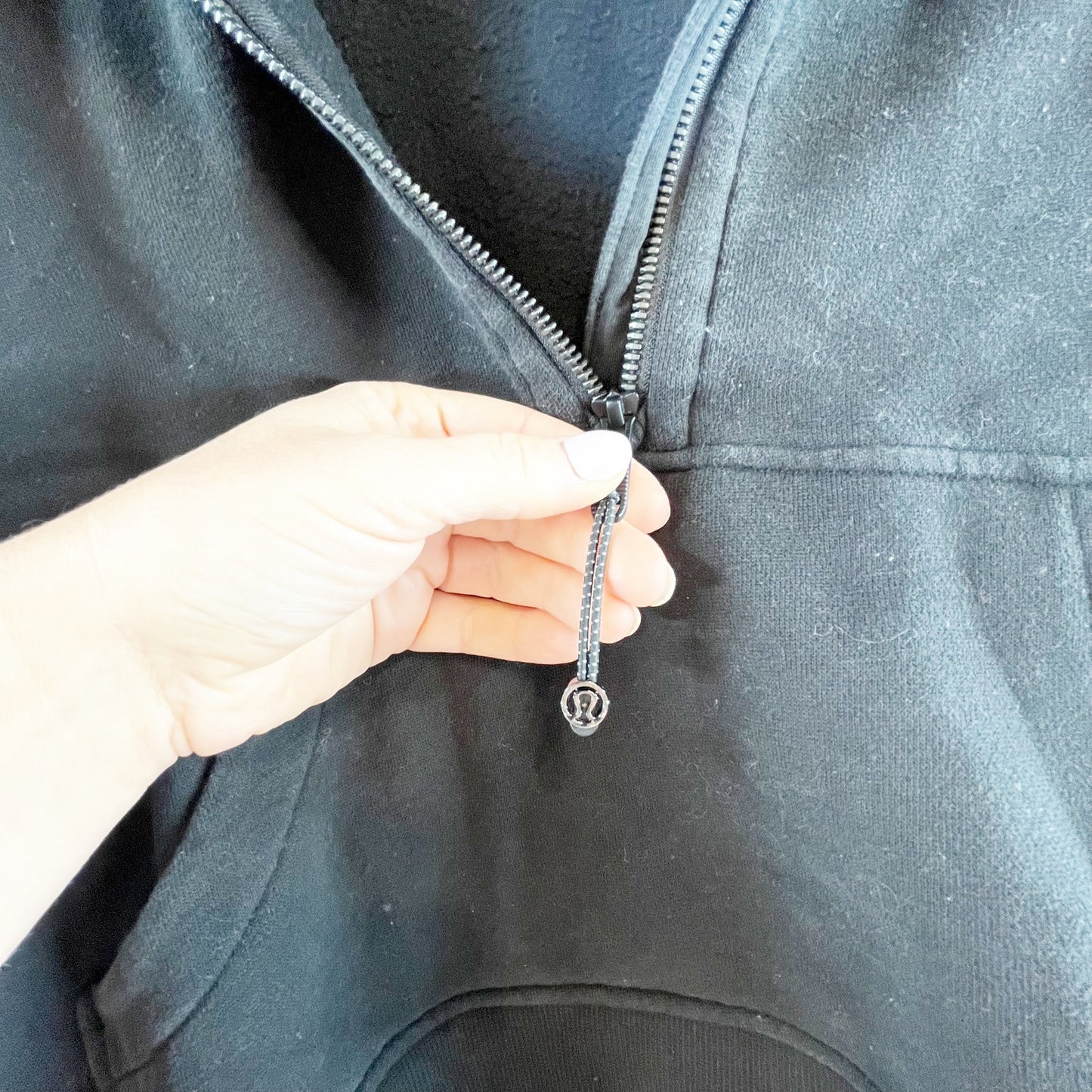 Lululemon Scuba Oversized Funnel Neck Half Zip Sweatshirt Black Medium Large