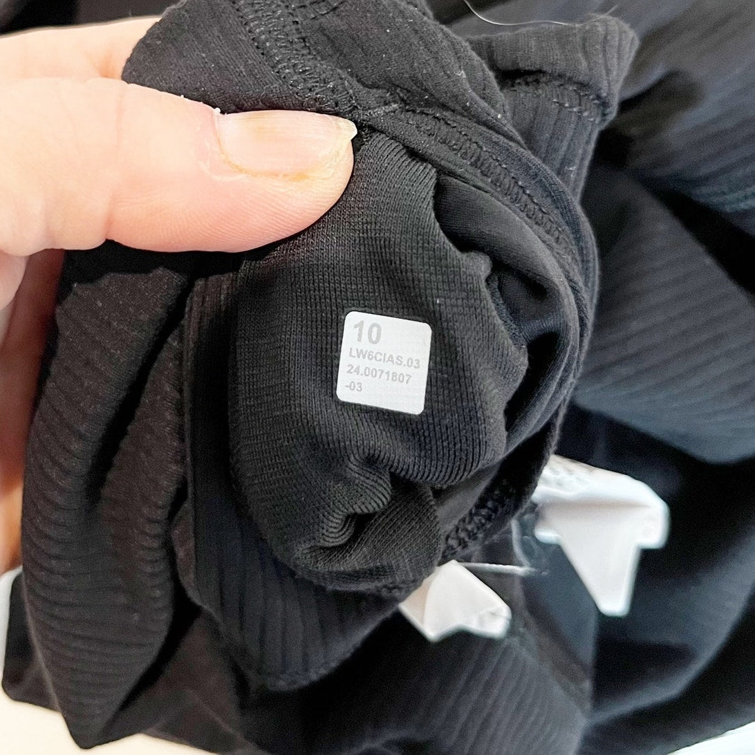 Lululemon Align Ribbed High-Rise Crop Leggings Pants 23" Black 10