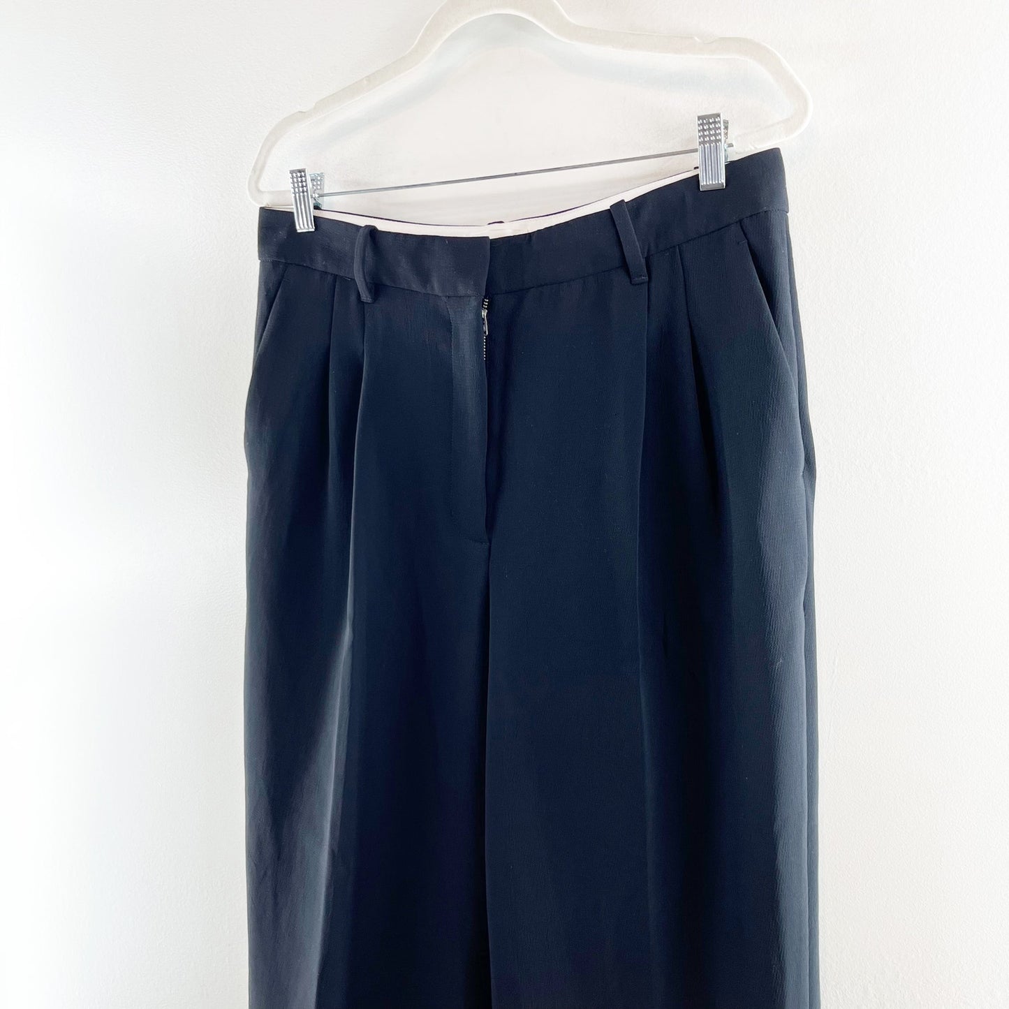 Wilfred Aritzia The Effortless Trouser Wide Leg Pants Black 12
