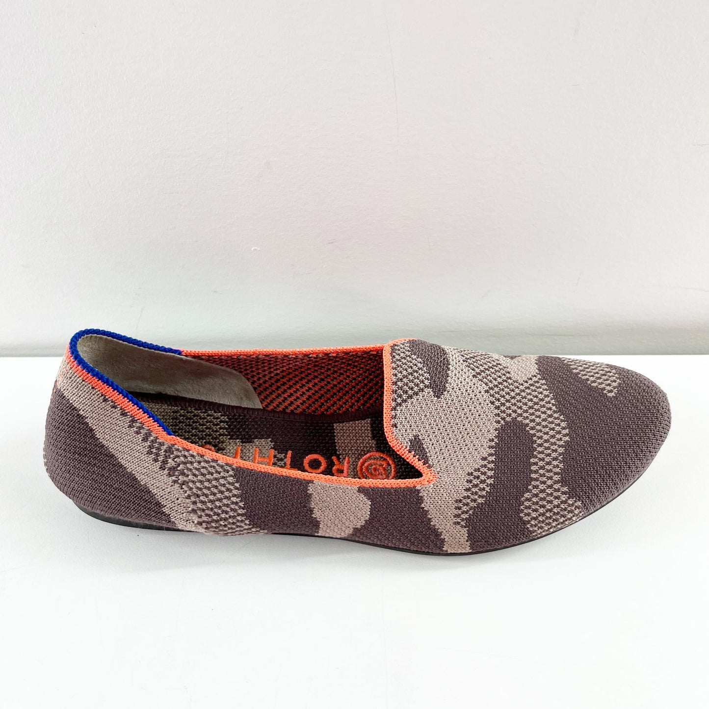 Rothy's Mink Camo Slip On Round Toe Loafers Flat Taupe Brown 6.5