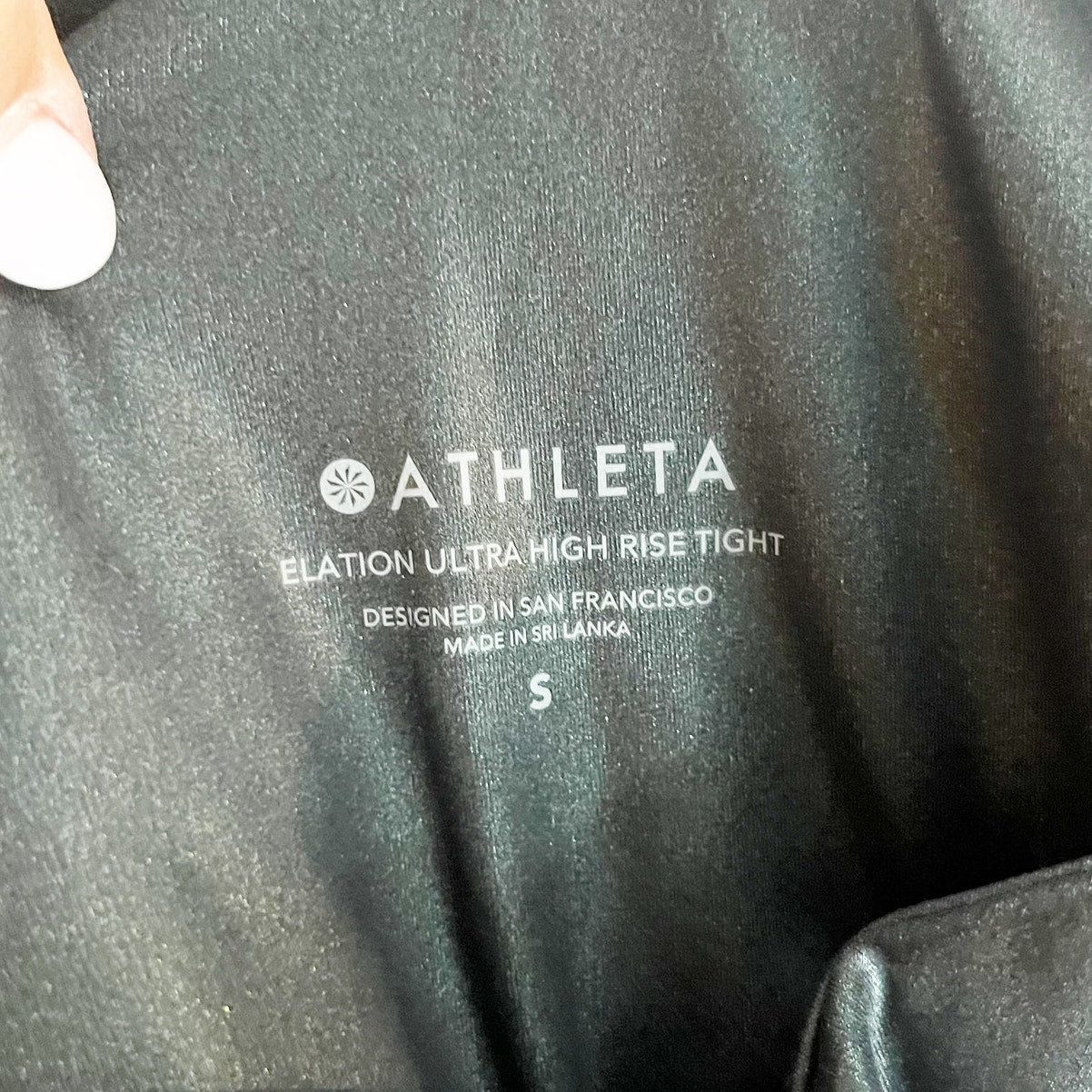 Athleta Elation Ultra High Rise Leggings in Shimmer Black Small